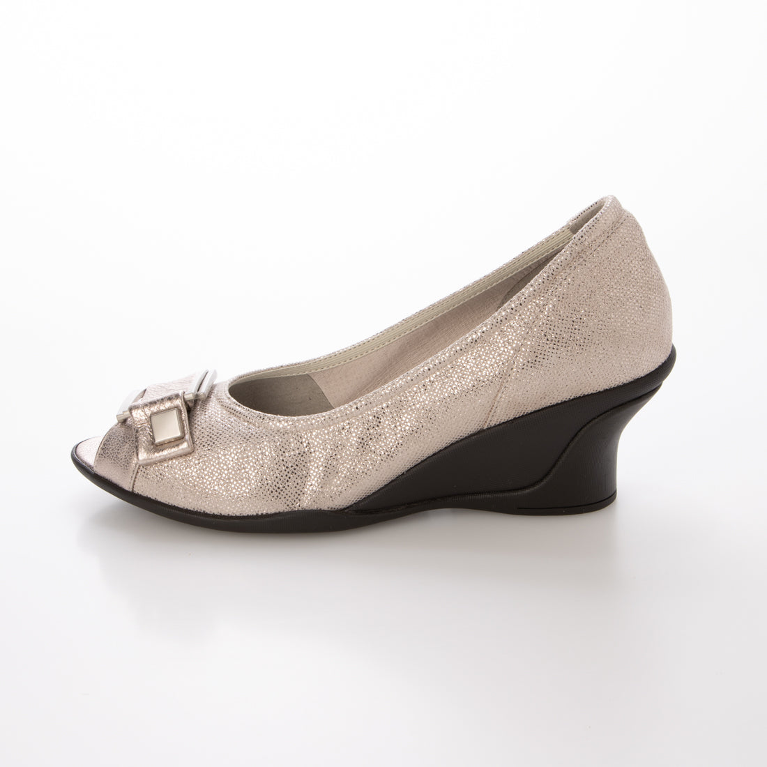 コンポジションナイン composition9 オープントゥコンフォートパンプス (ゴールドコンビ) ゴールドコンビ