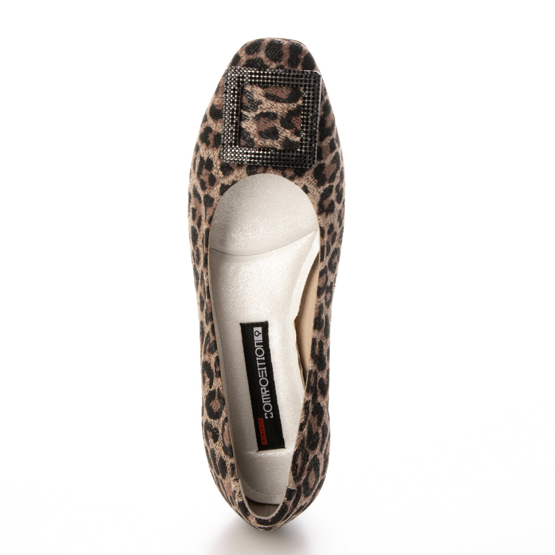 コンポジションナイン composition9 ラインストーンモチーフコンフォートパンプス (ベージュコンビ) ベージュコンビ