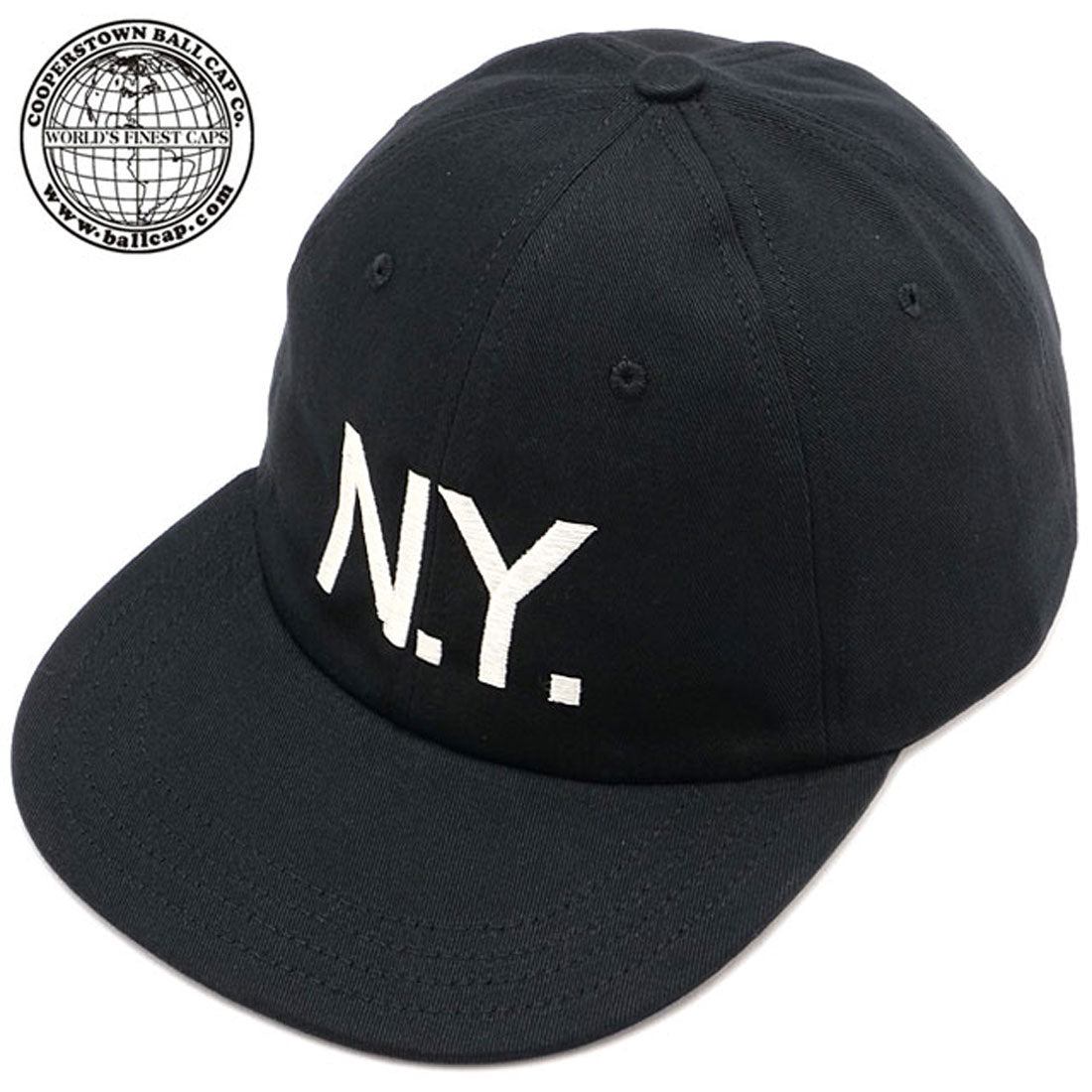 USA製 COOPERSTOWN BALL CAP NY HIGH CROWN Cooperstown Ball Cap COOPERSTOWN BALLCAP NEW YORK BLACK [NYA10 SS25]