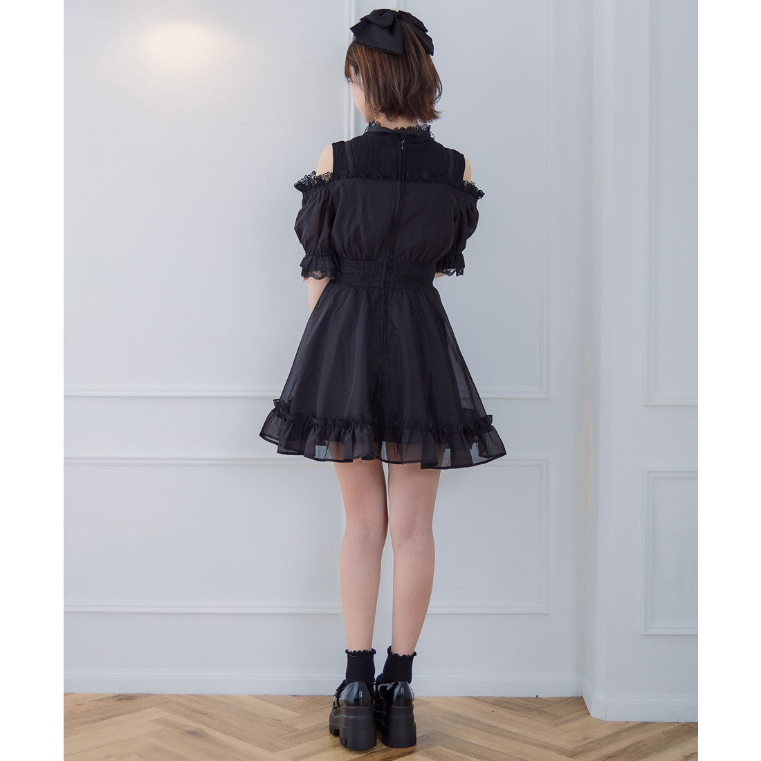 クチュールバイロジータ couture BY ROJITA レイヤード風オフショルワンピース (チェック) チェック