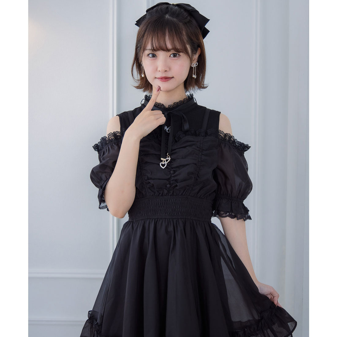 クチュールバイロジータ couture BY ROJITA レイヤード風オフショルワンピース (チェック) チェック