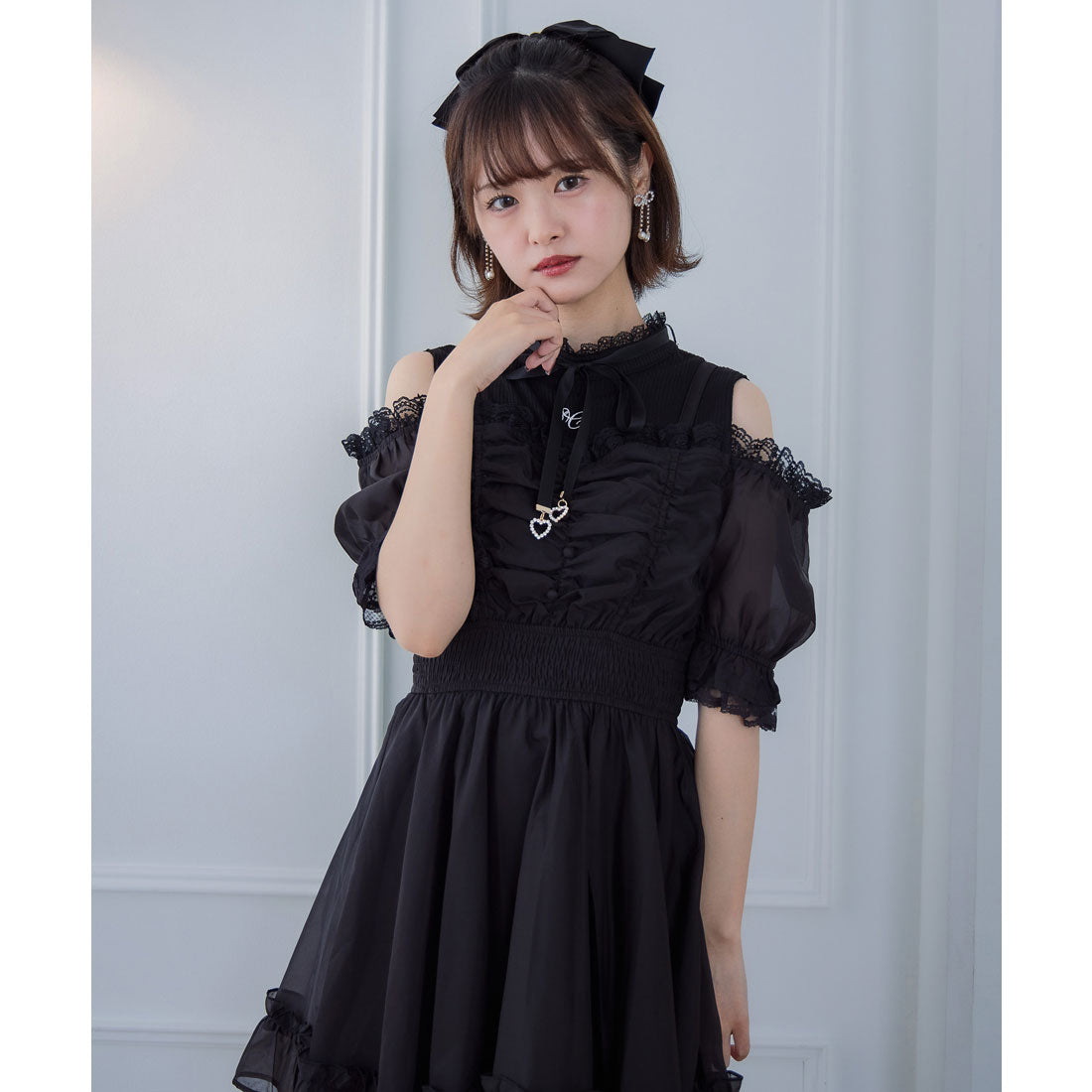 クチュールバイロジータ couture BY ROJITA レイヤード風オフショルワンピース (チェック) チェック