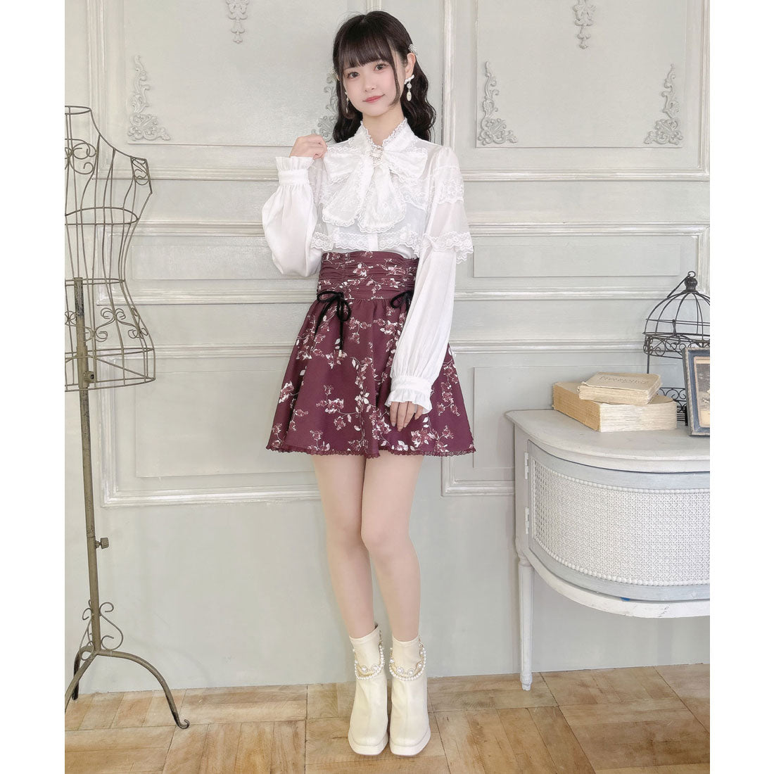 クチュールバイロジータ couture BY ROJITA シャーリングギャザースカショーパン (マルチ) マルチ