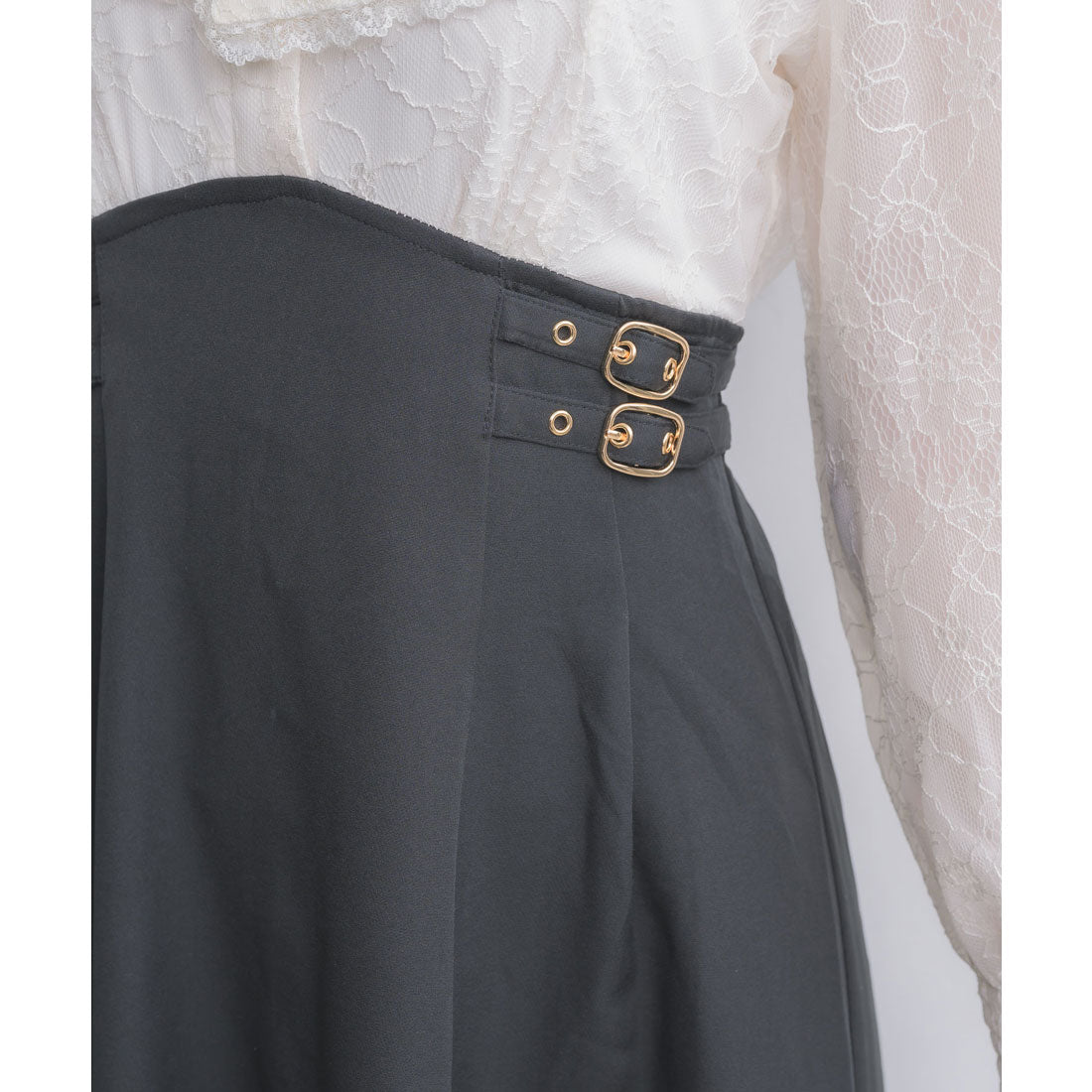 クチュールバイロジータ couture BY ROJITA レーシードッキング長袖ワンピース (ブルー) ブルー