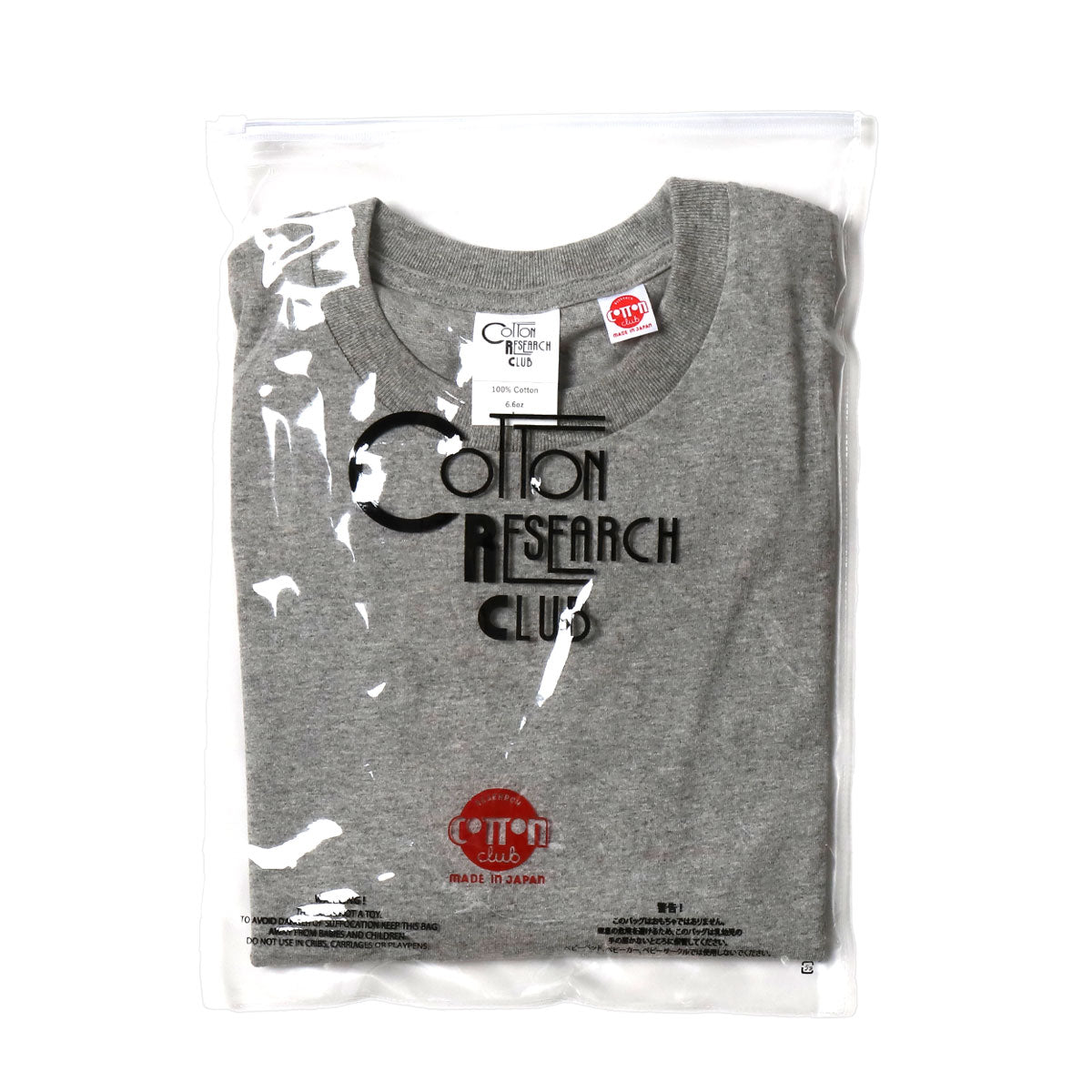 コットンリサーチクラブ COTTON RESEARCH CLUB S/S TUBULAR T-SHIRT (HEATHER GRAY) HEATHER GRAY