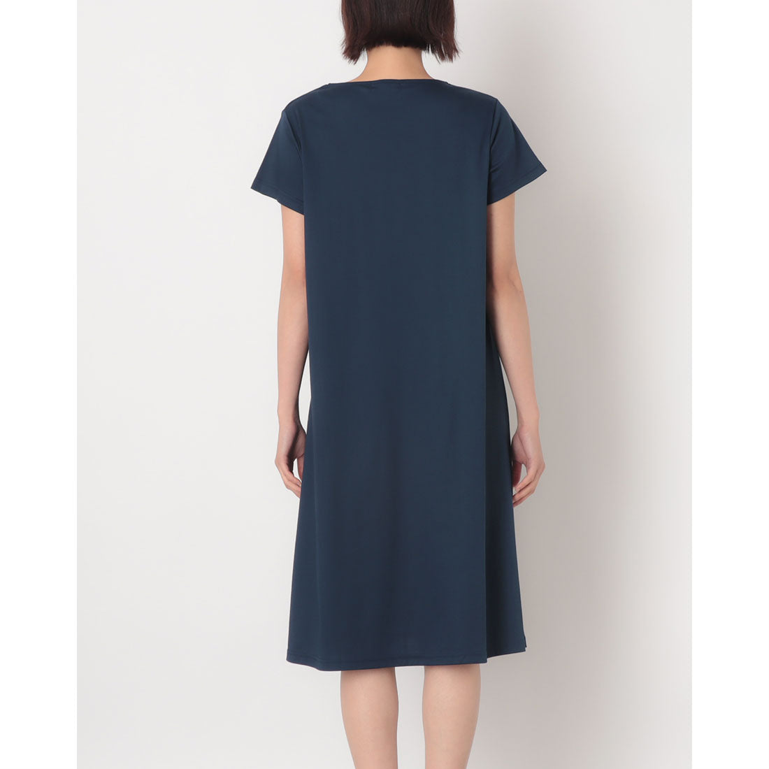 コットンブルー COTTON BLUE ゆったりシルエットワンピース (ネイビー) ネイビー