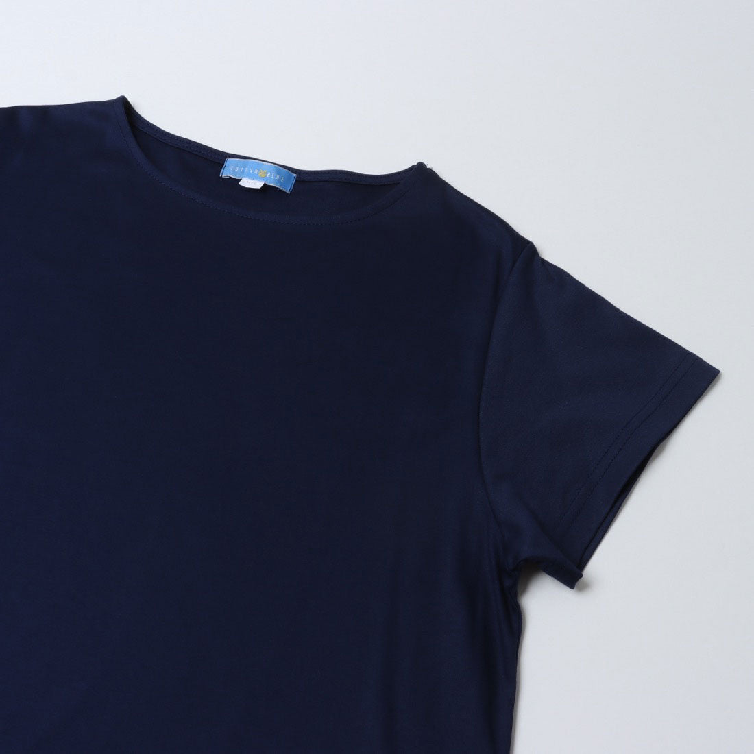 コットンブルー COTTON BLUE ゆったりシルエットワンピース (ネイビー) ネイビー