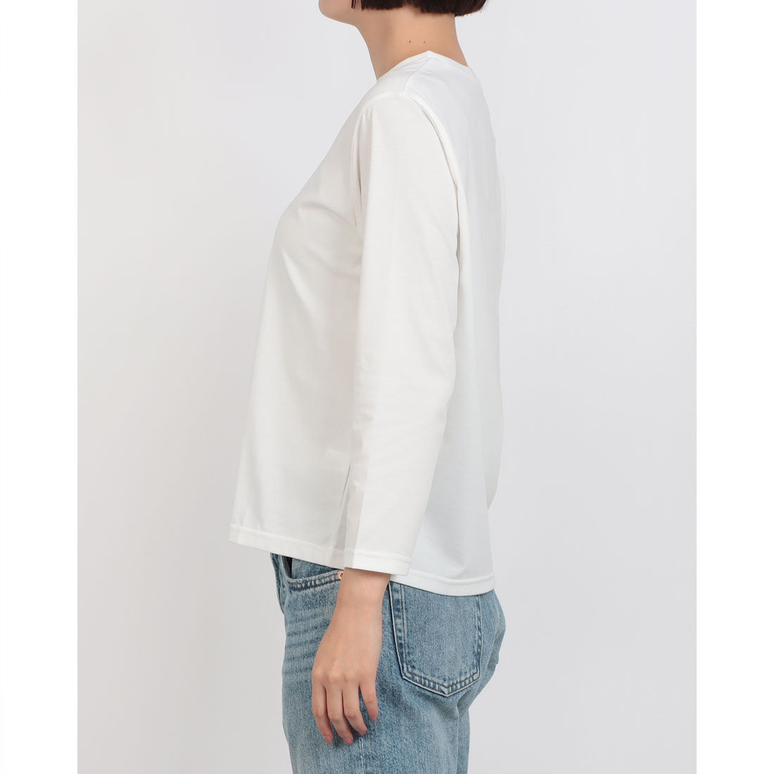 コットンブルー COTTON BLUE ラインストーン使いクルーネックプルオーバー (黒) 黒