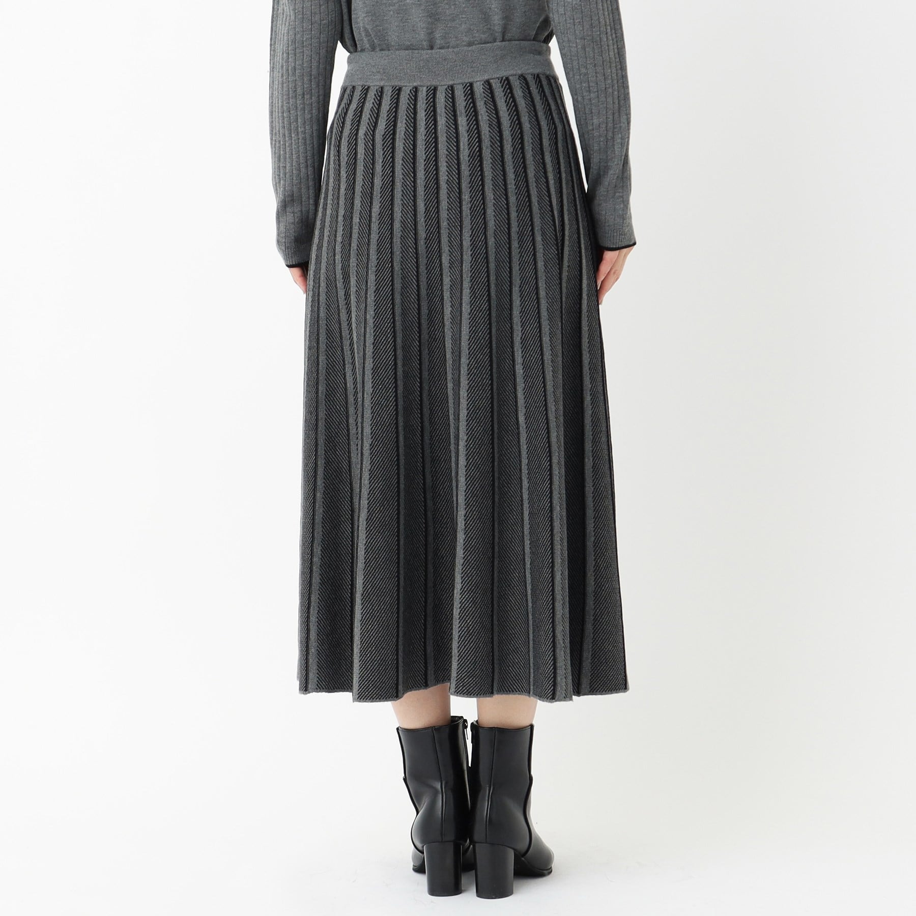 コルディア CORDIER 【セットアップ/S~3Lサイズ】アーバンヤーンニットスカート (ブルー(493)) ブルー(493)