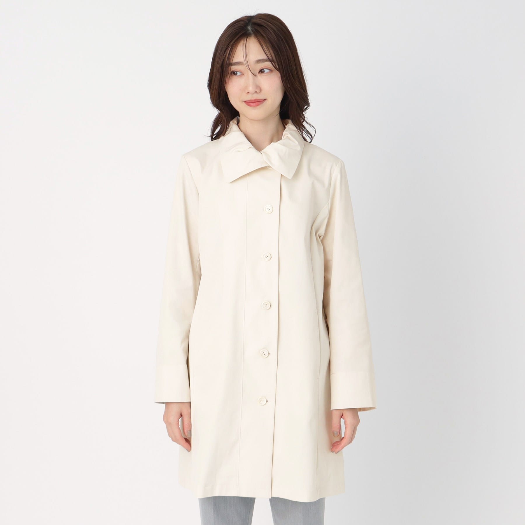 コルディア CORDIER 【M~4Lサイズ/手洗い可】コッティーナストレッチコート (ブルー(092)) ブルー(092)