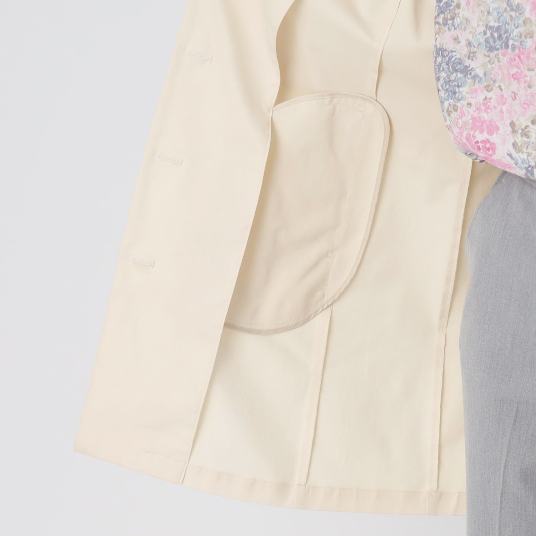 コルディア CORDIER 【M~4Lサイズ/手洗い可】コッティーナストレッチコート (ブルー(092)) ブルー(092)