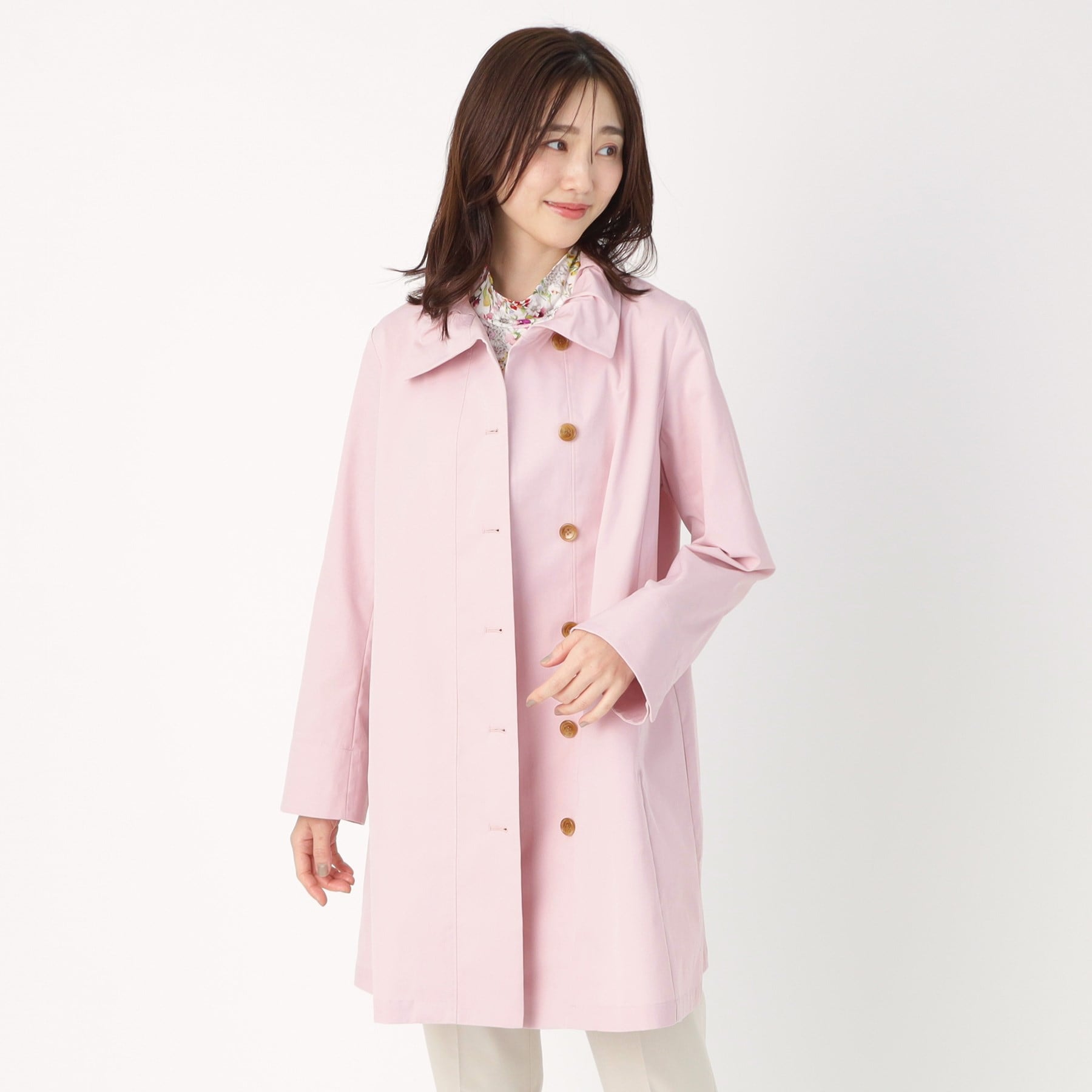 コルディア CORDIER 【M~4Lサイズ/手洗い可】コッティーナストレッチコート (ブルー(092)) ブルー(092)