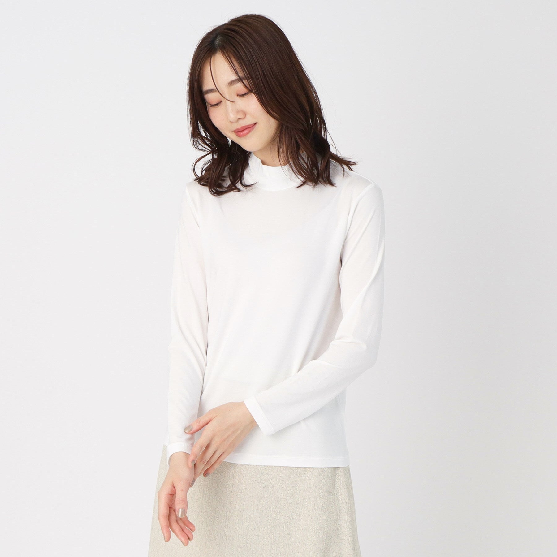 コルディア CORDIER 【M~4Lサイズ】ソフトベアテン ハイネックプルオーバージャージ