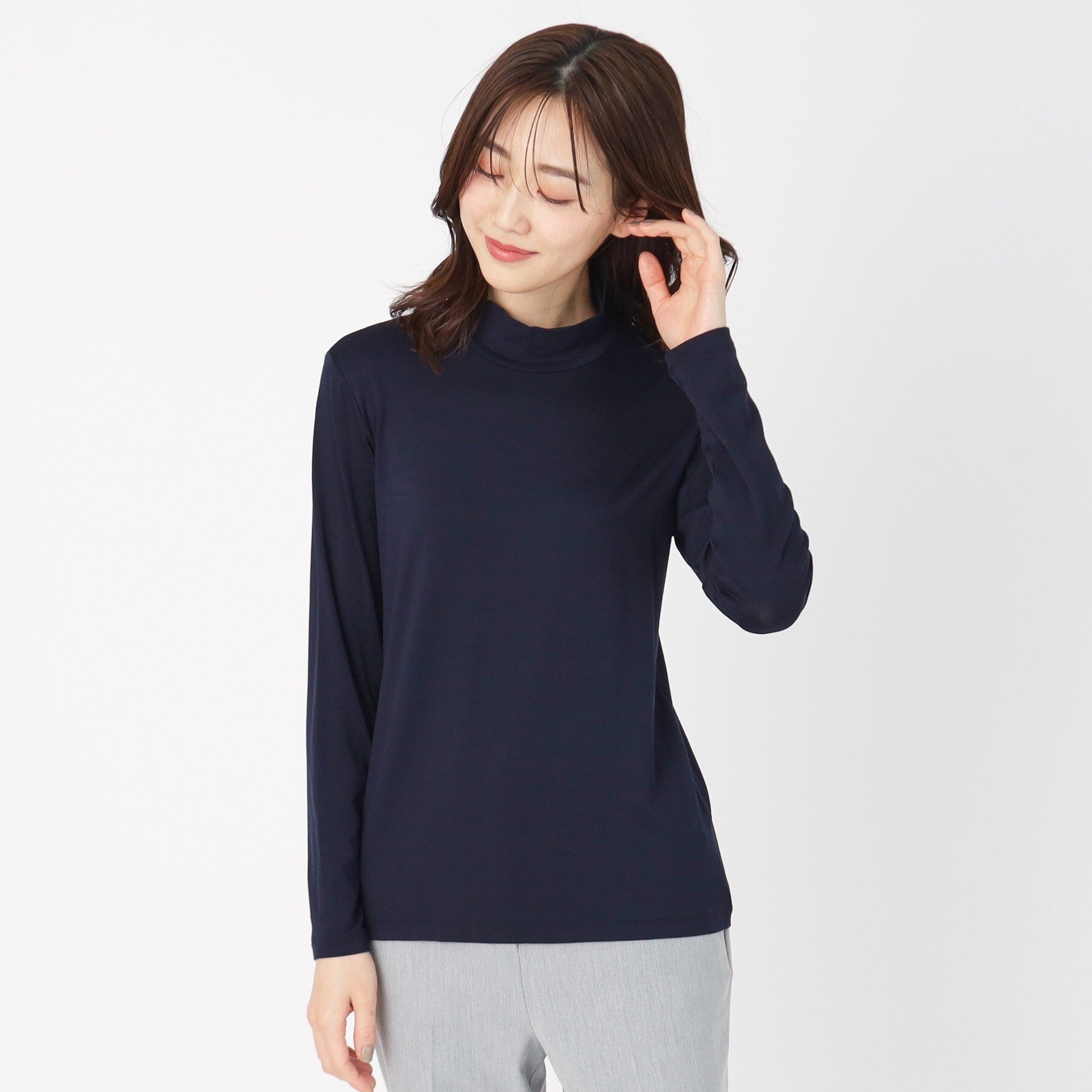 コルディア CORDIER 【M~4Lサイズ】ソフトベアテン ハイネックプルオーバージャージ