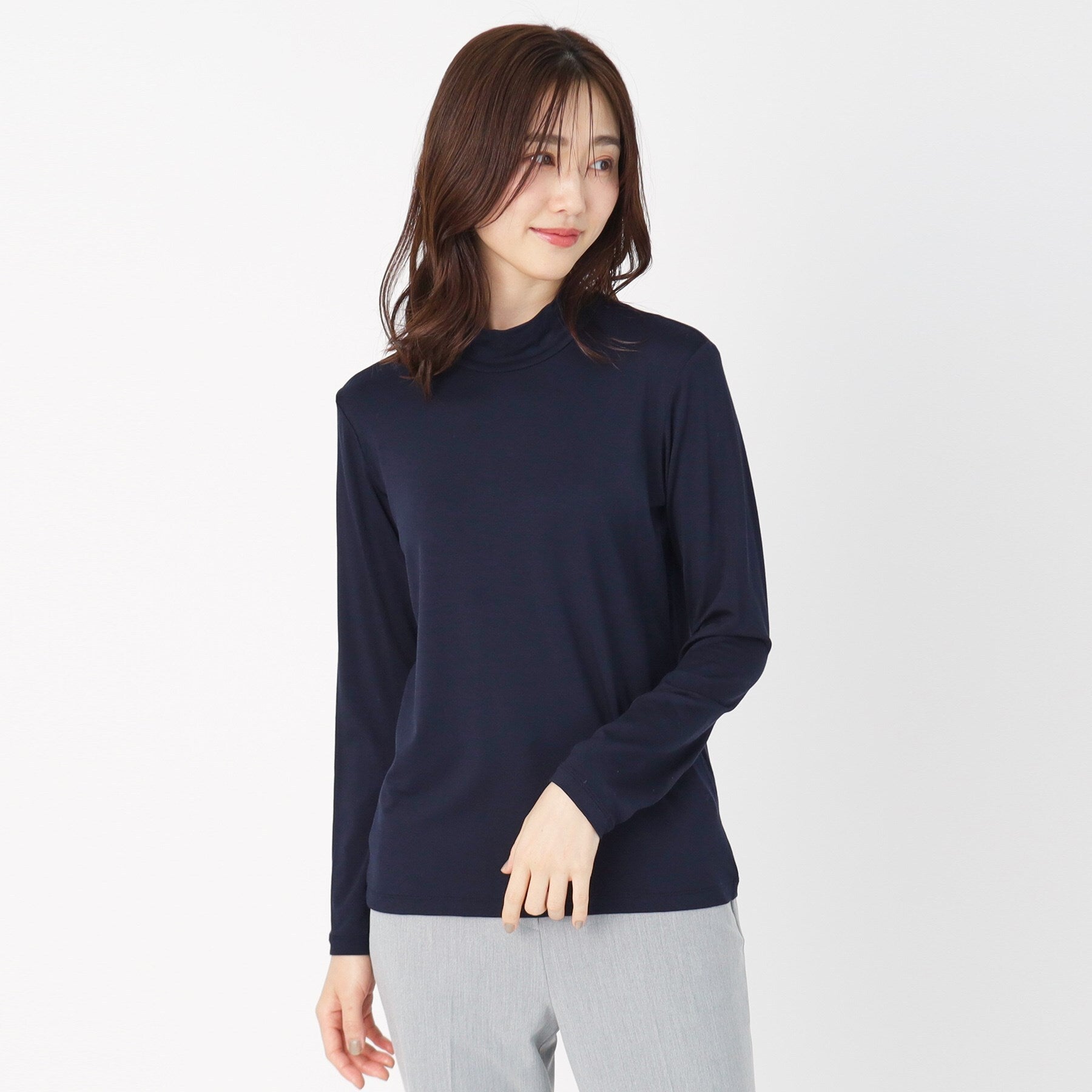 コルディア CORDIER 【M~4Lサイズ】ソフトベアテン ハイネックプルオーバージャージ