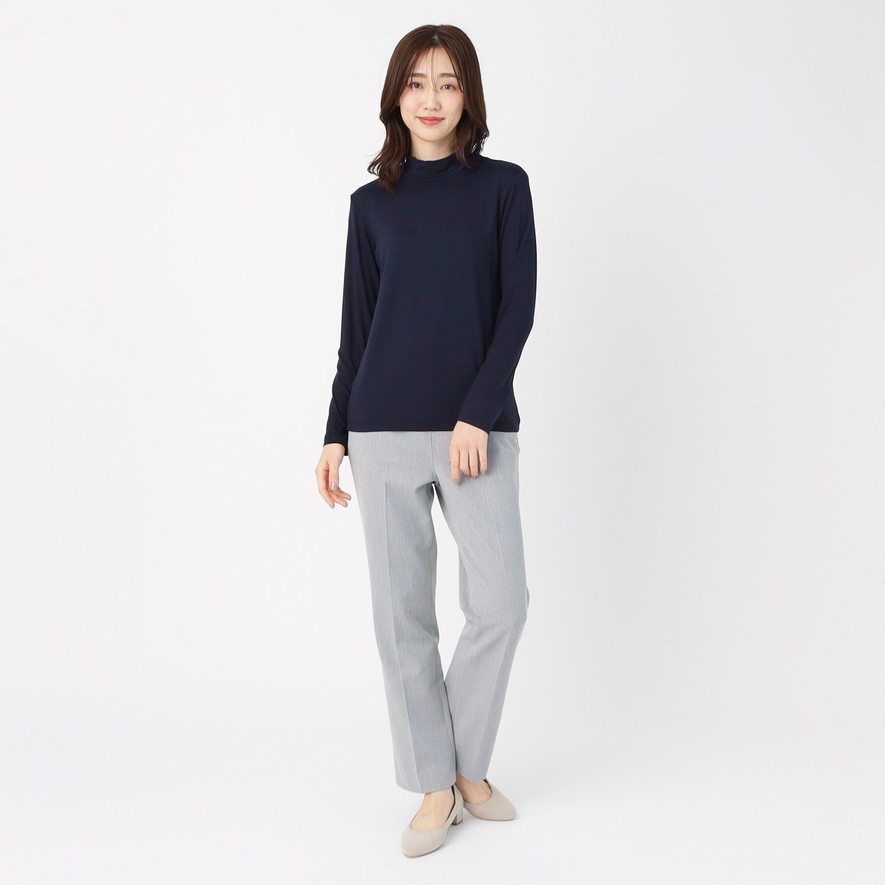 コルディア CORDIER 【M~4Lサイズ】ソフトベアテン ハイネックプルオーバージャージ