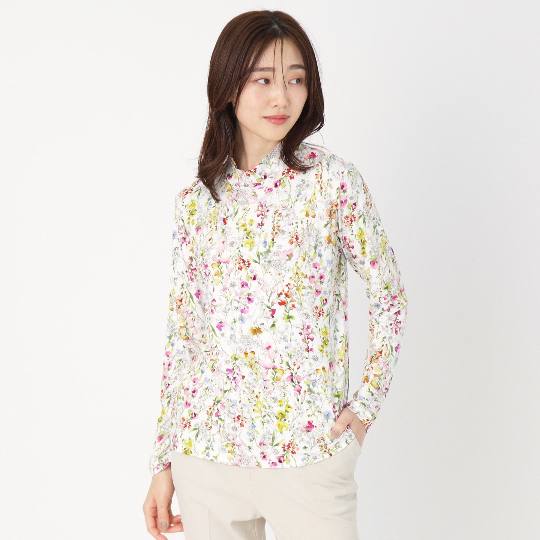 コルディア CORDIER 【M~4Lサイズ】ソフトベアテン ハイネックプルオーバージャージ