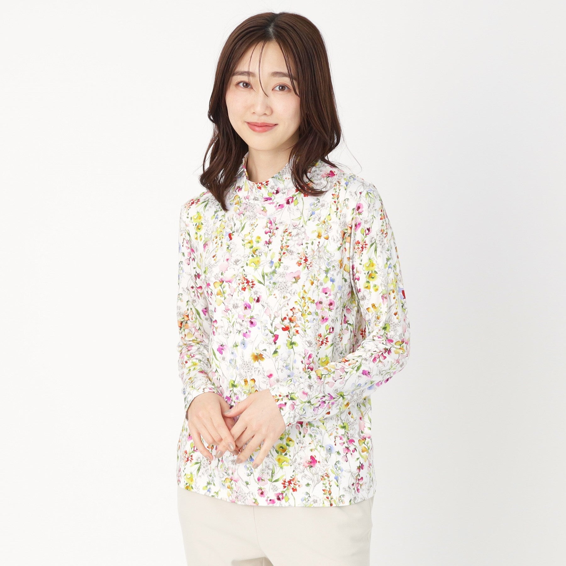 コルディア CORDIER 【M~4Lサイズ】ソフトベアテン ハイネックプルオーバージャージ