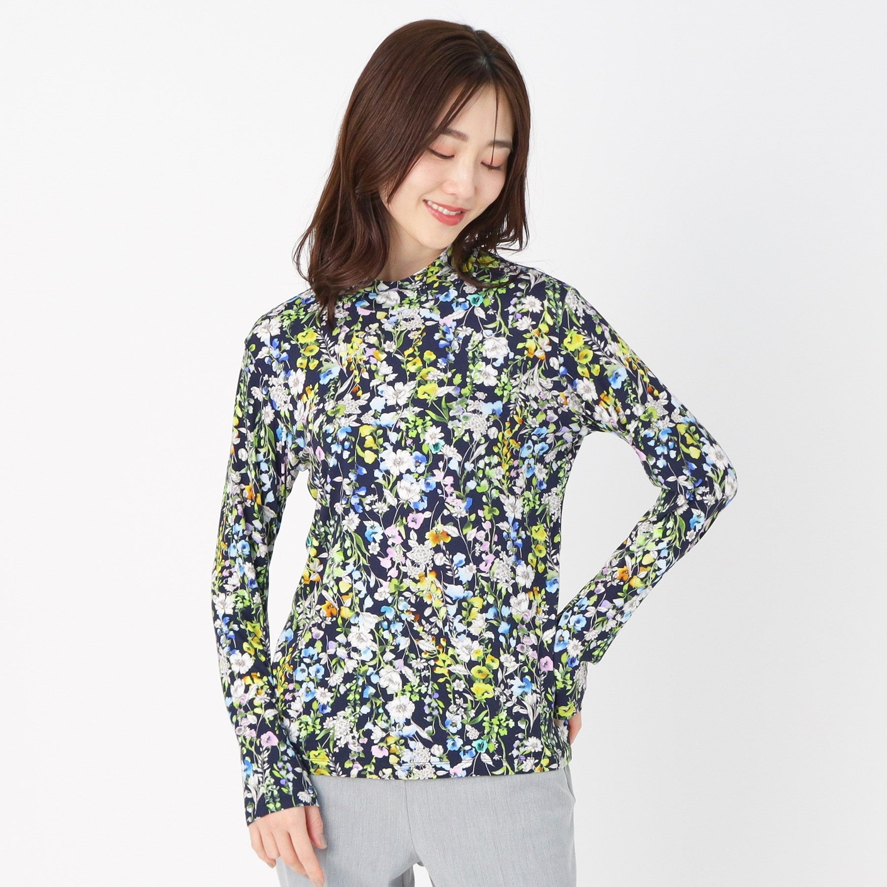 コルディア CORDIER 【M~4Lサイズ】ソフトベアテン ハイネックプルオーバージャージ