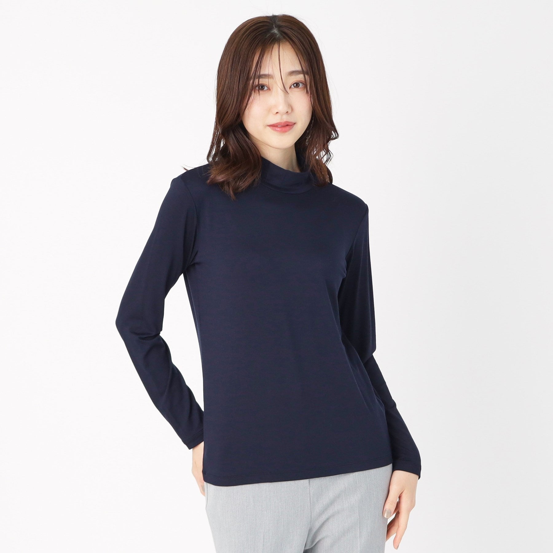 コルディア CORDIER 【M~4Lサイズ】ソフトベアテン ハイネックプルオーバージャージ