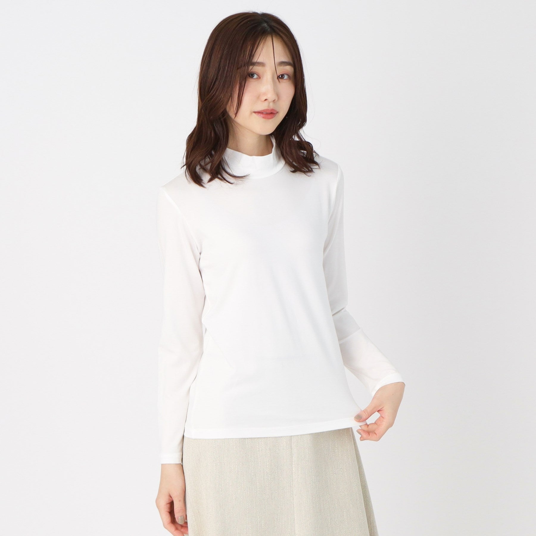 コルディア CORDIER 【M~4Lサイズ】ソフトベアテン ハイネックプルオーバージャージ