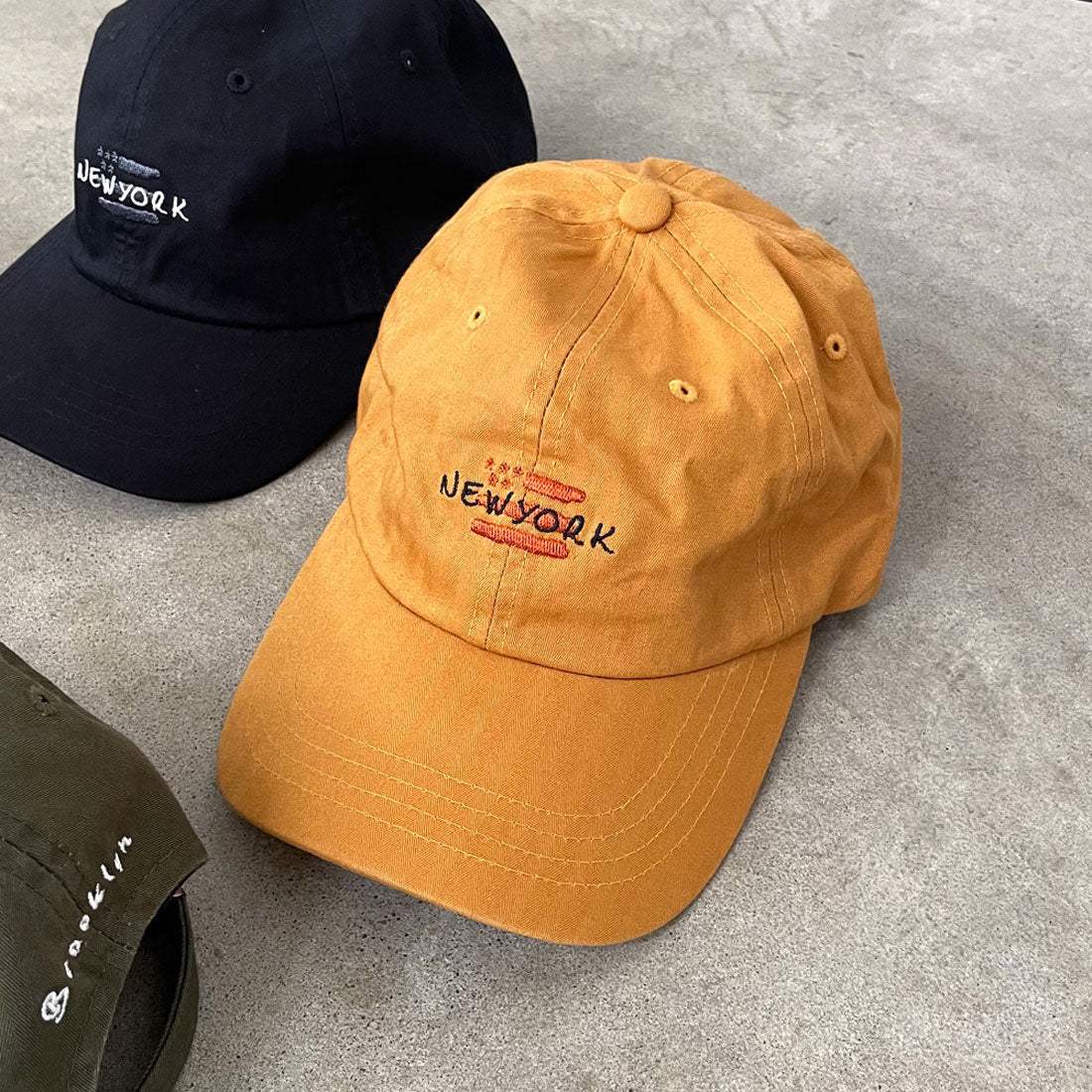 シーアールビー CRB Newyorkキャップ (オレンジ) オレンジ