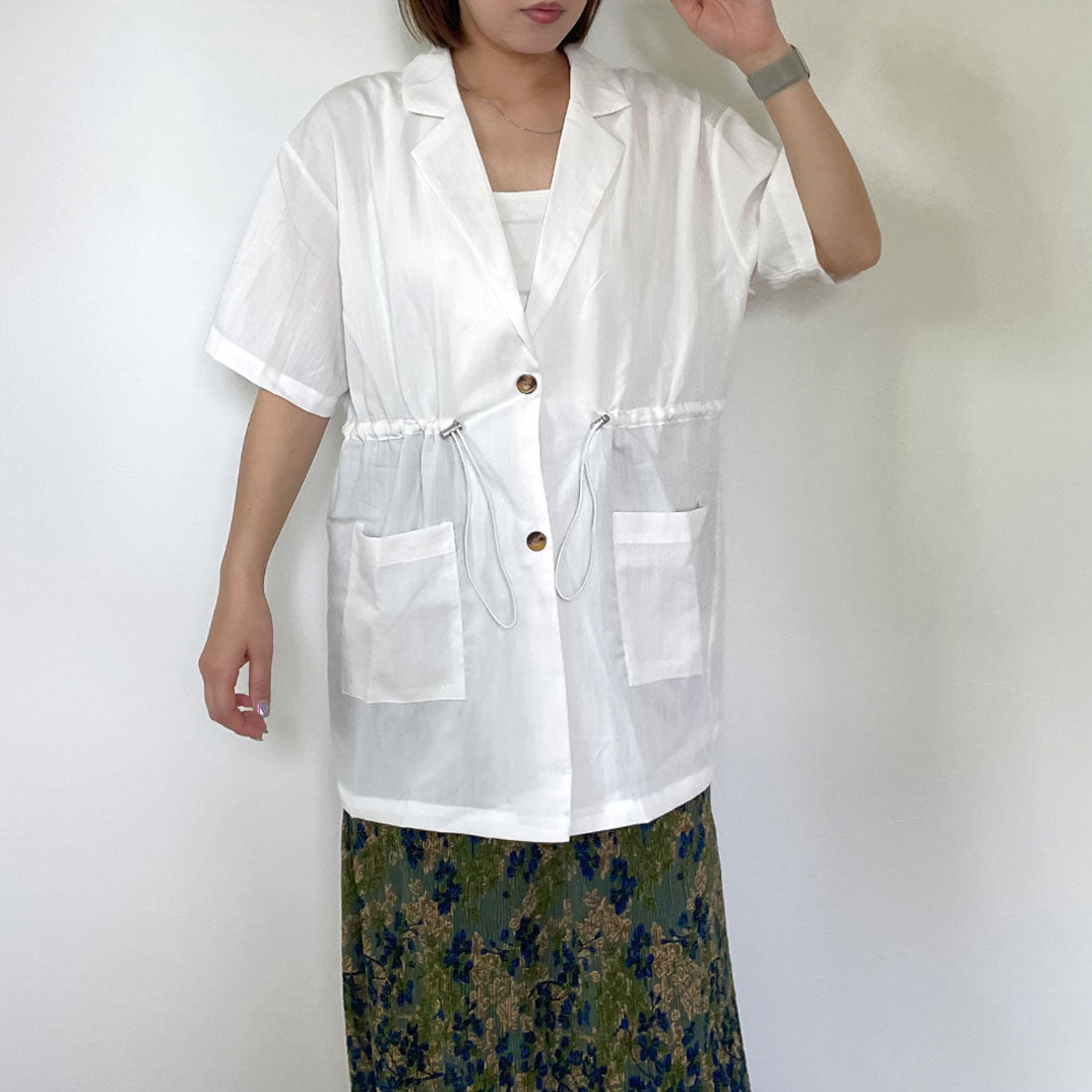 シーアールビー CRB 半袖テーラージャケット (ベージュ) ベージュ