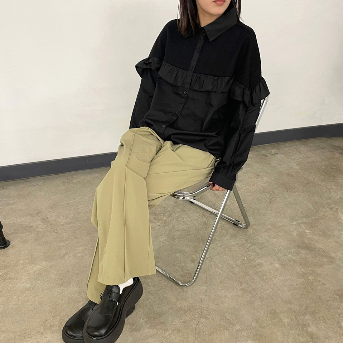 シーアールビー CRB センターシームイージーパンツ (ブラック) ブラック