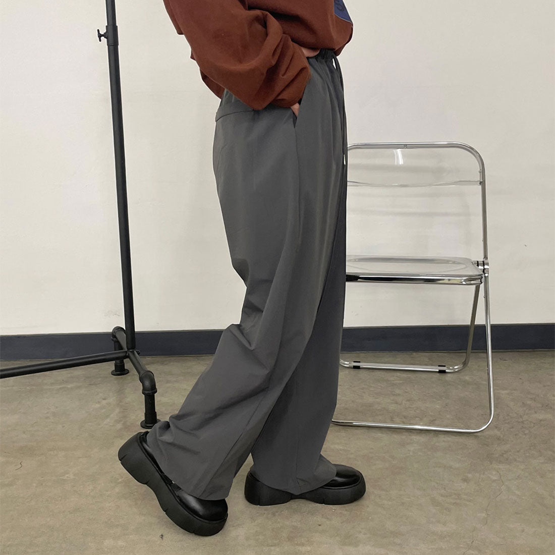 シーアールビー CRB センターシームイージーパンツ (ブラック) ブラック