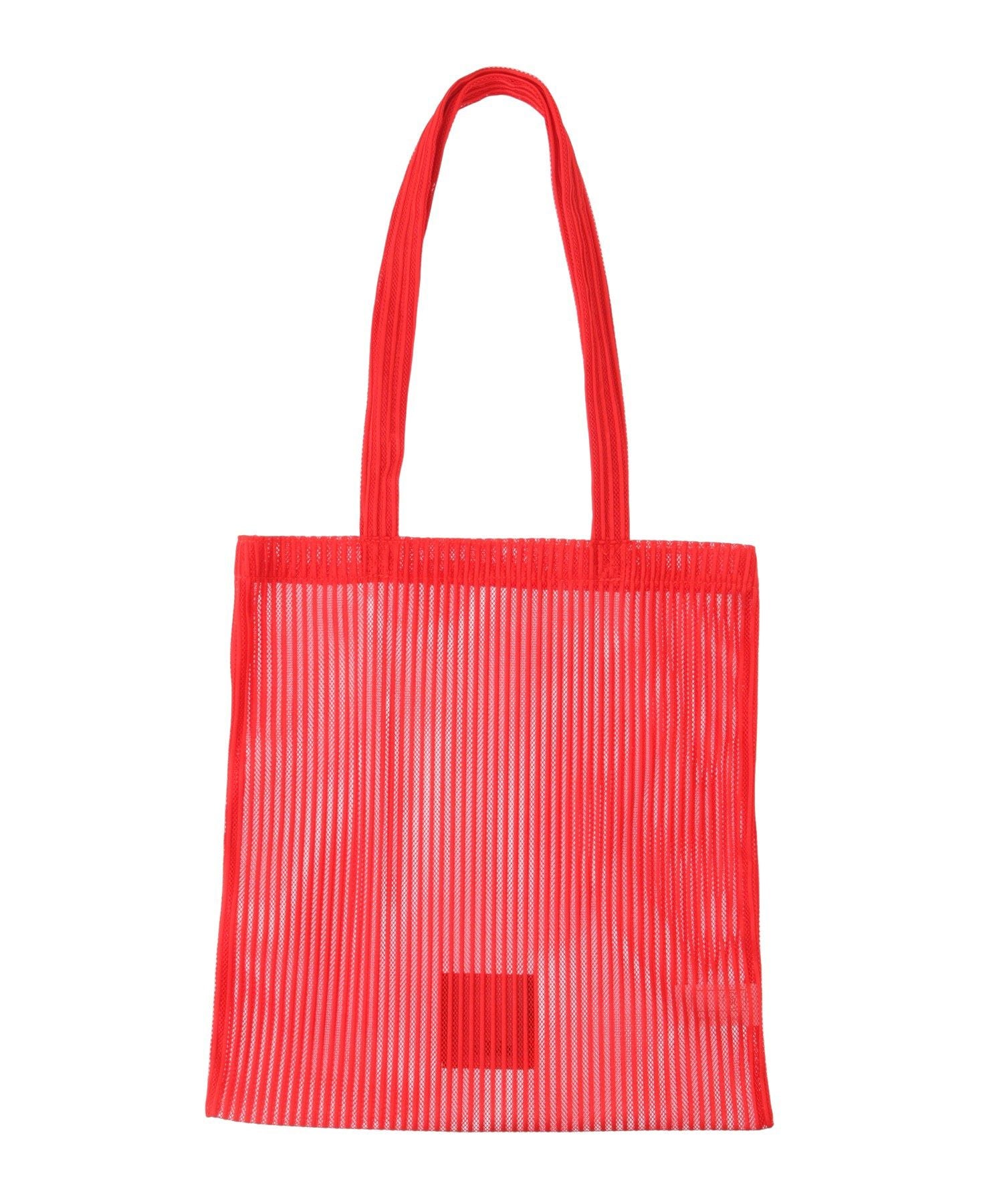 クラフトスタンダードブティック CRAFT STANDARD BOUTIQUE akha. ストライプメッシュトートバッグ (グレー) グレー