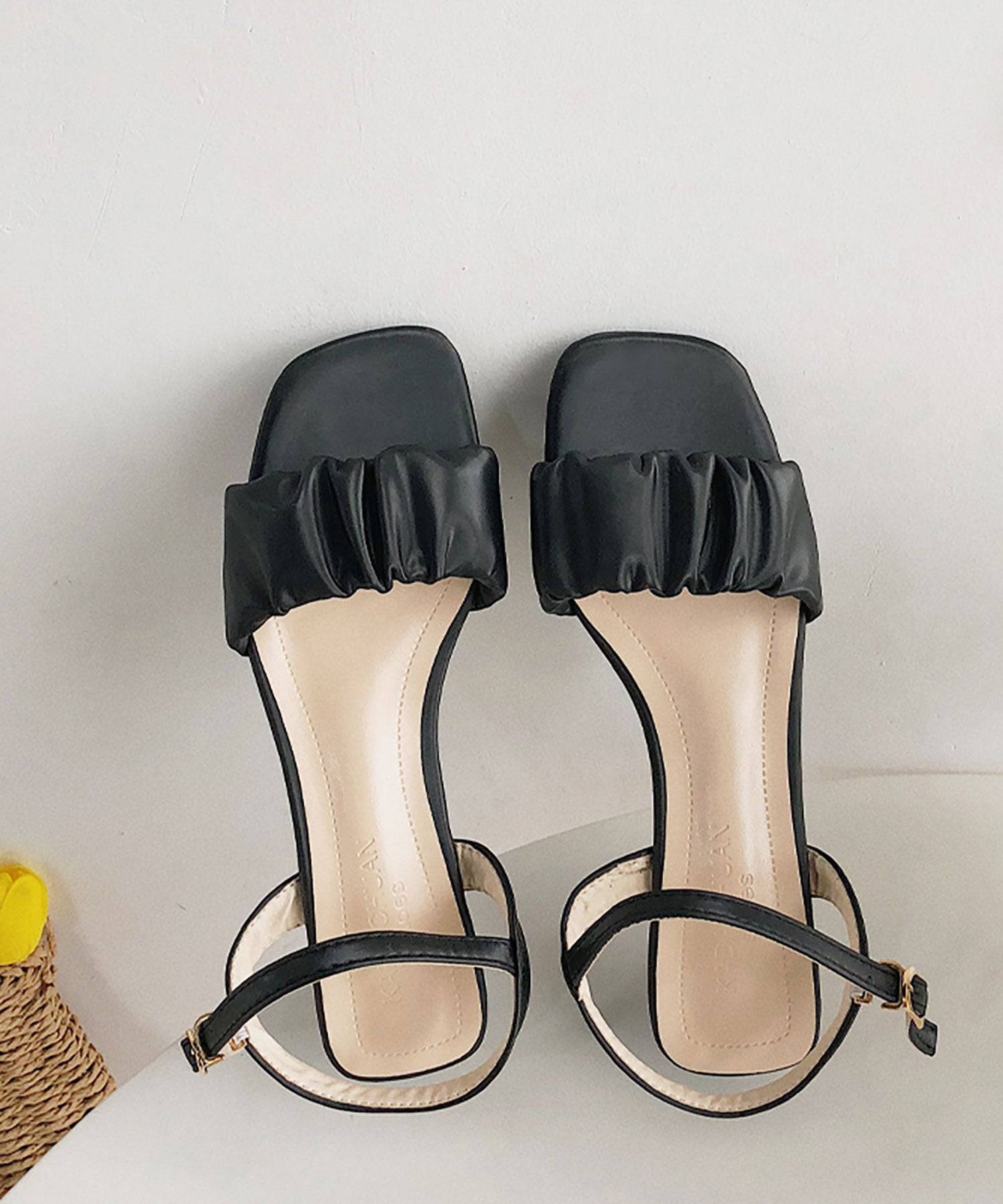 ニナエリナ Nina et Lina 太ヒールストラップサンダル (グリーン) グリーン