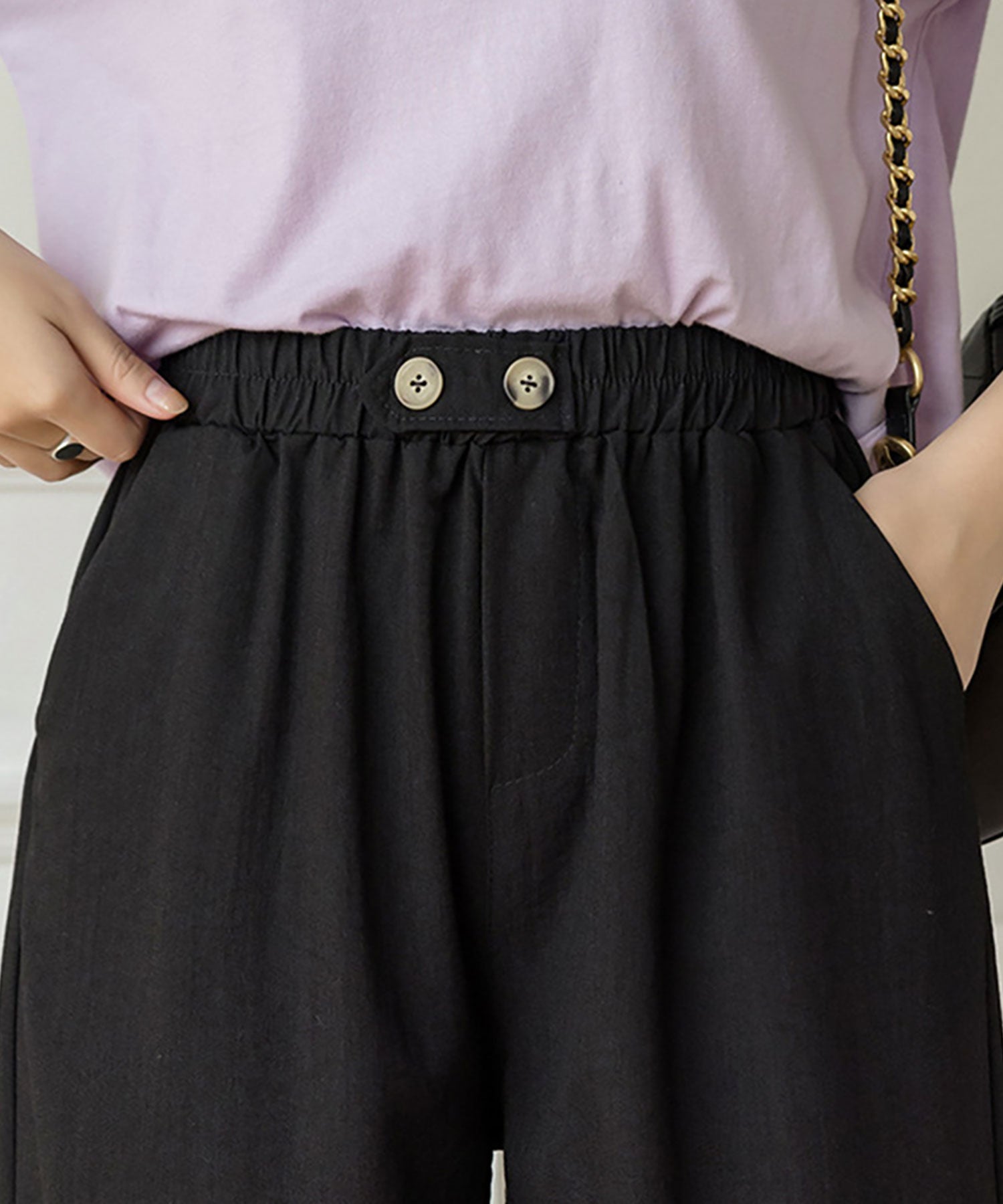 ニナエリナ Nina et Lina ワイドパンツ (ホワイト) ホワイト