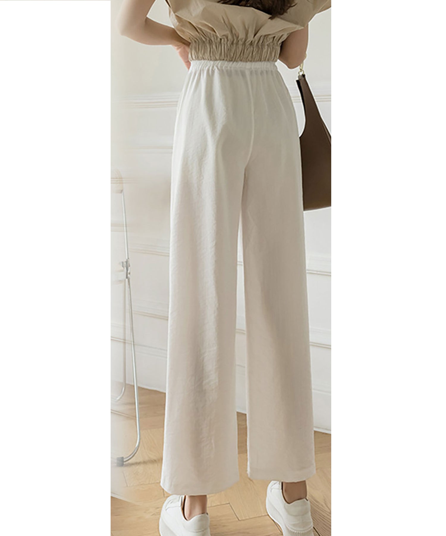 ニナエリナ Nina et Lina ワイドパンツ (ホワイト) ホワイト