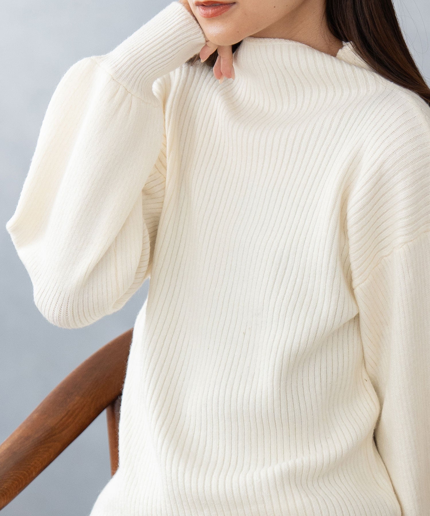 ニナエリナ Nina et Lina プチハイネックニット (ホワイト) ホワイト