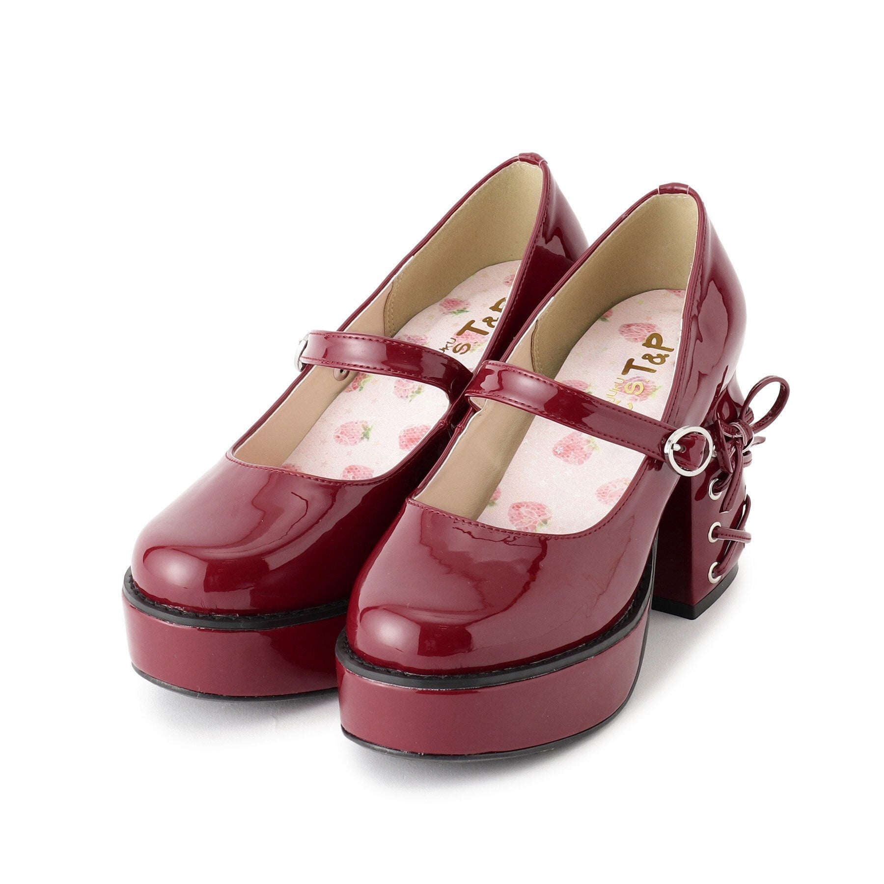 シーエス ティーアンドピー csT&P 厚底ヒールレースアップパンプス