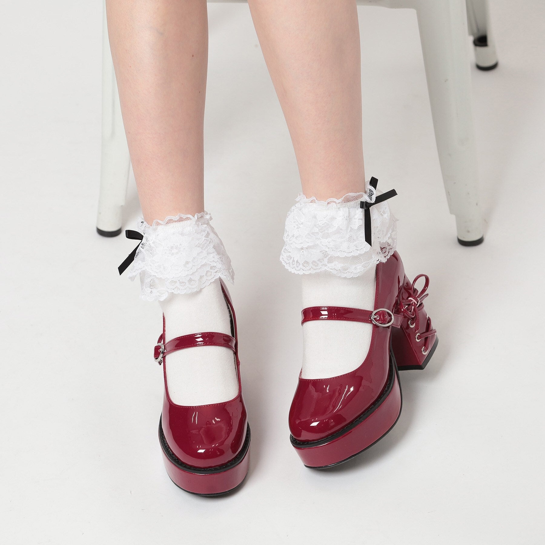 シーエス ティーアンドピー csT&P 厚底ヒールレースアップパンプス