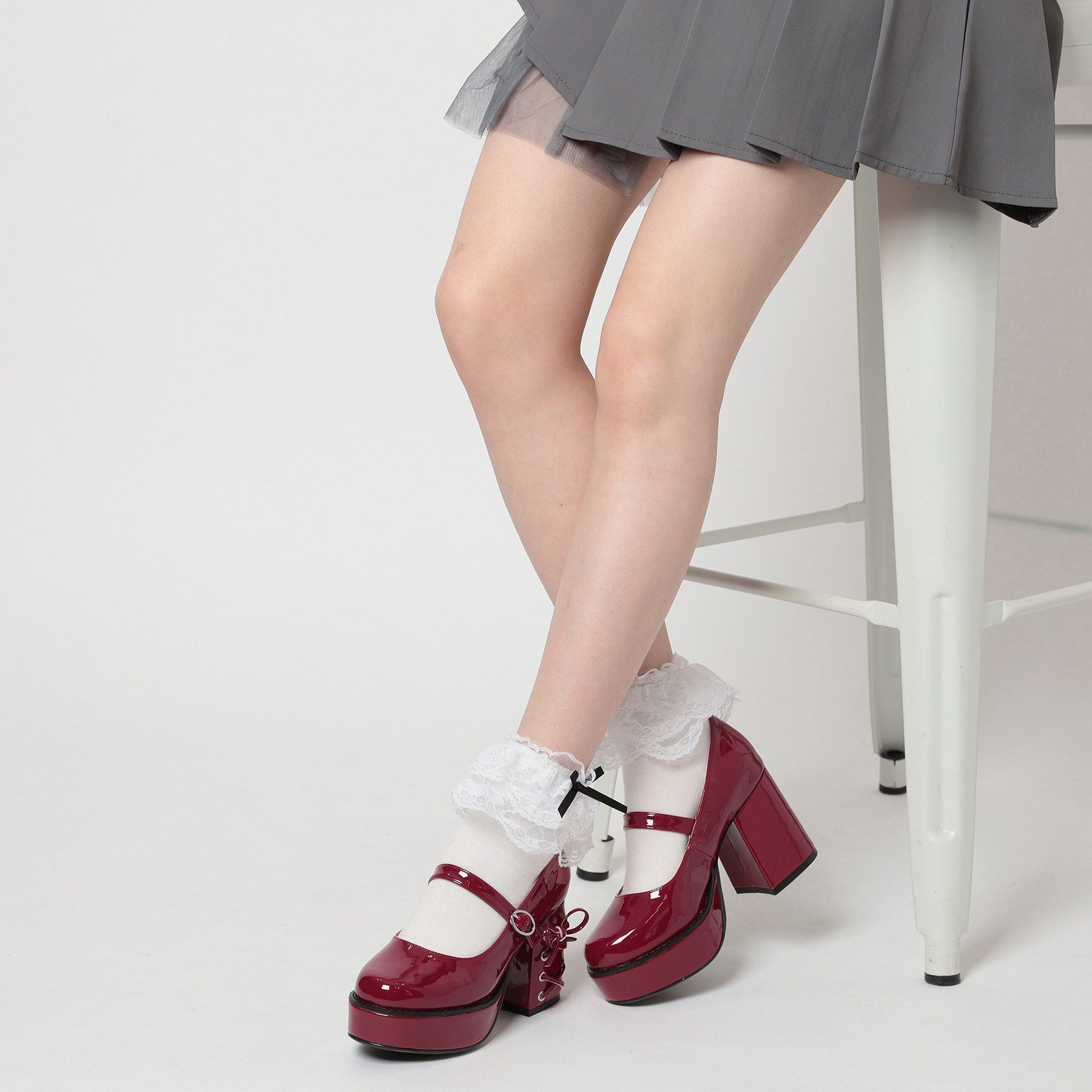 シーエス ティーアンドピー csT&P 厚底ヒールレースアップパンプス