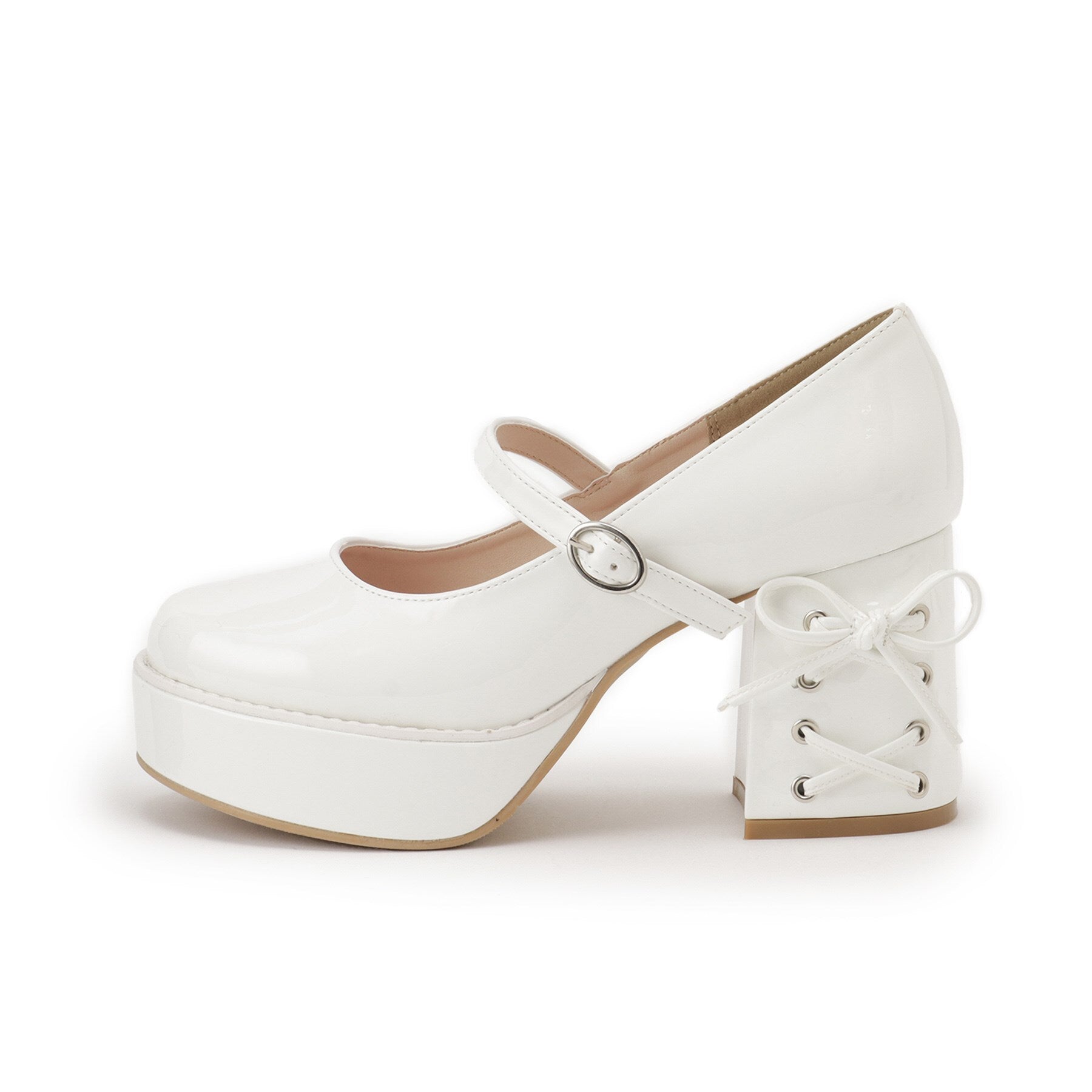 シーエス ティーアンドピー csT&P 厚底ヒールレースアップパンプス