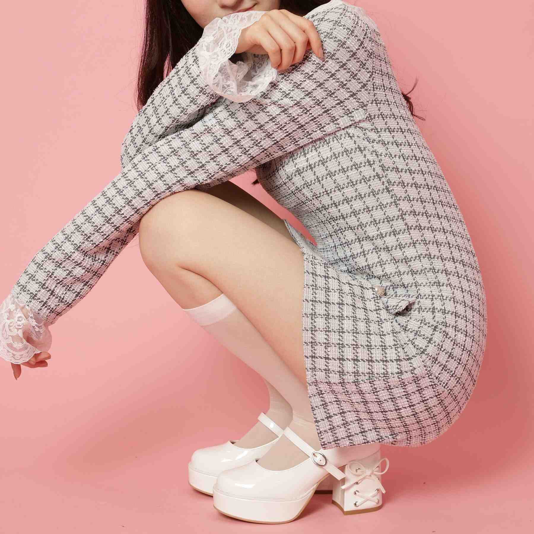 シーエス ティーアンドピー csT&P 厚底ヒールレースアップパンプス