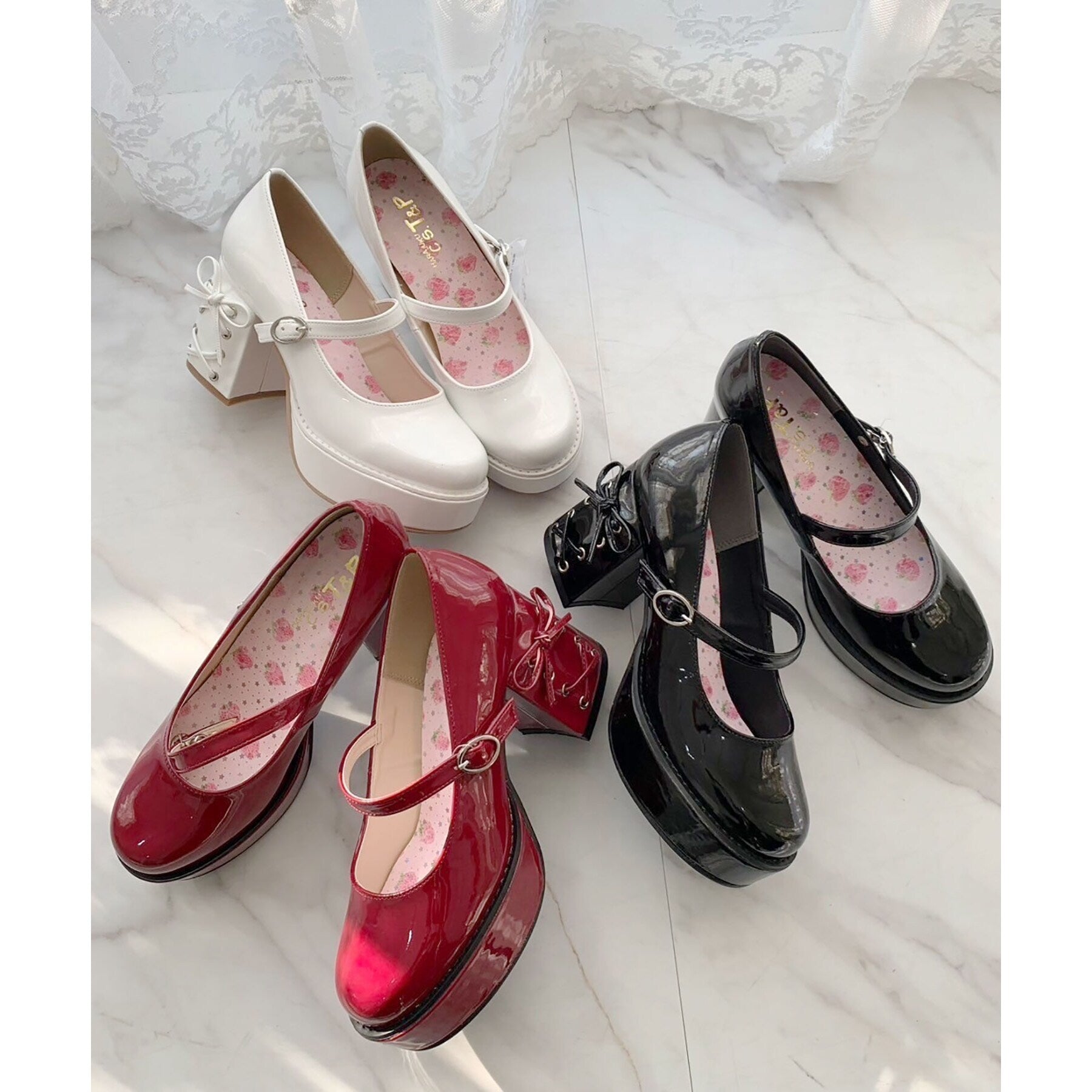 シーエス ティーアンドピー csT&P 厚底ヒールレースアップパンプス