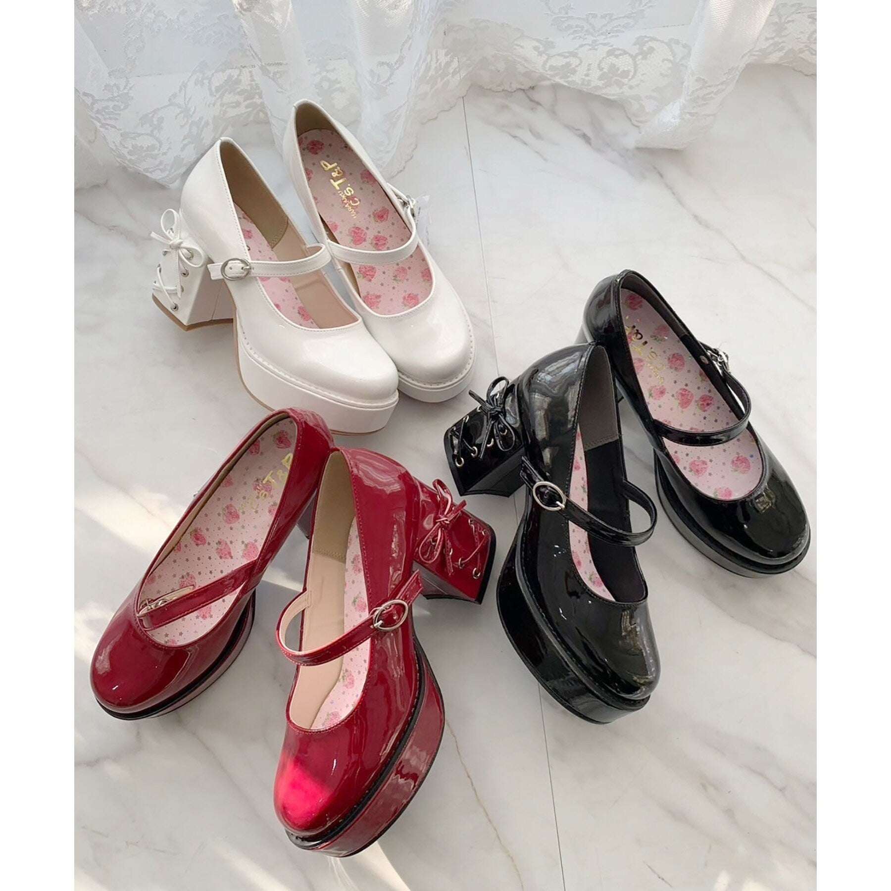 シーエス ティーアンドピー csT&P 厚底ヒールレースアップパンプス