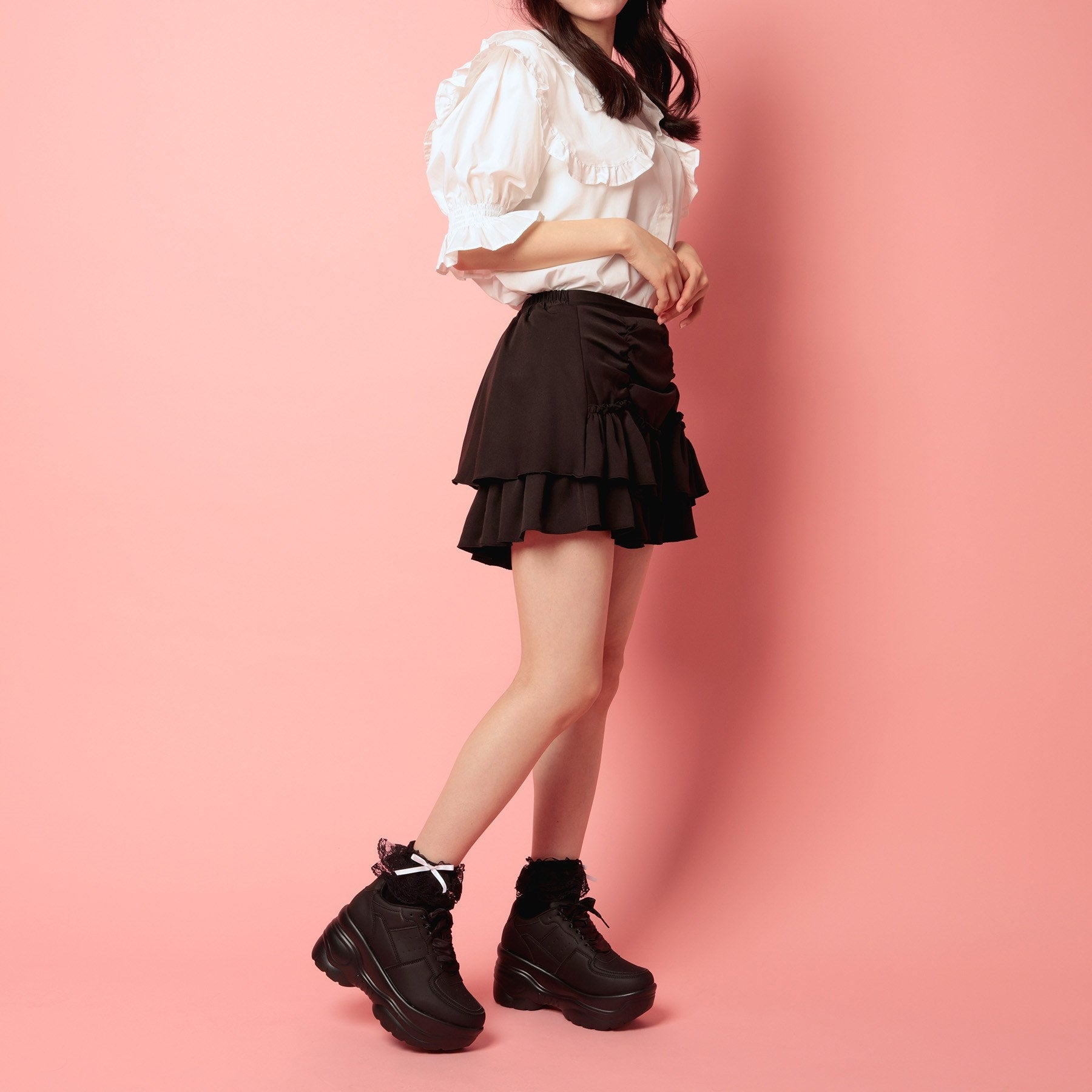 シーエス ティーアンドピー csT&P 厚底リボン取り外し可スニーカー (ホワイト(001)) ホワイト(001)