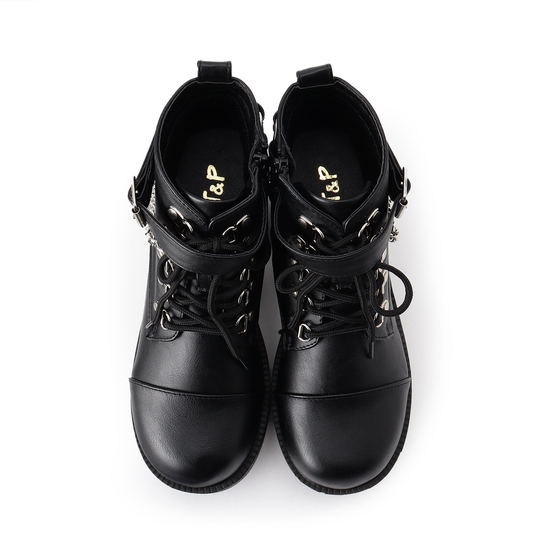 海茶和Pee CST&P厚的底部跨鏈靴帶有魅力