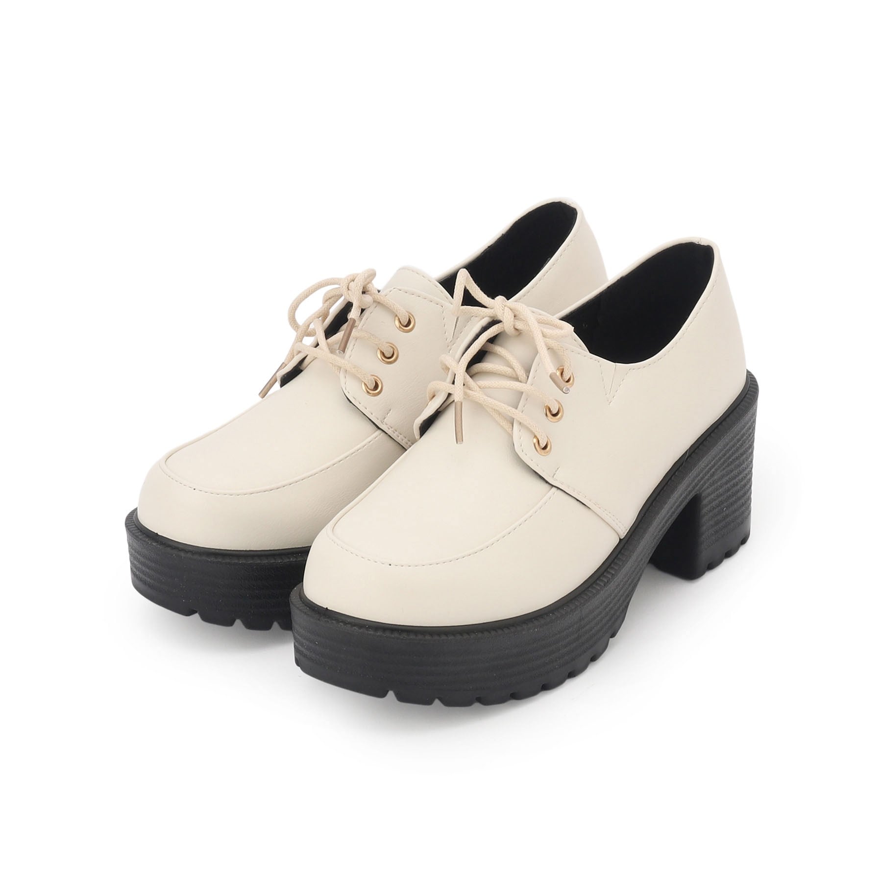 CS T&P Thick-soled Lace-up Pumps