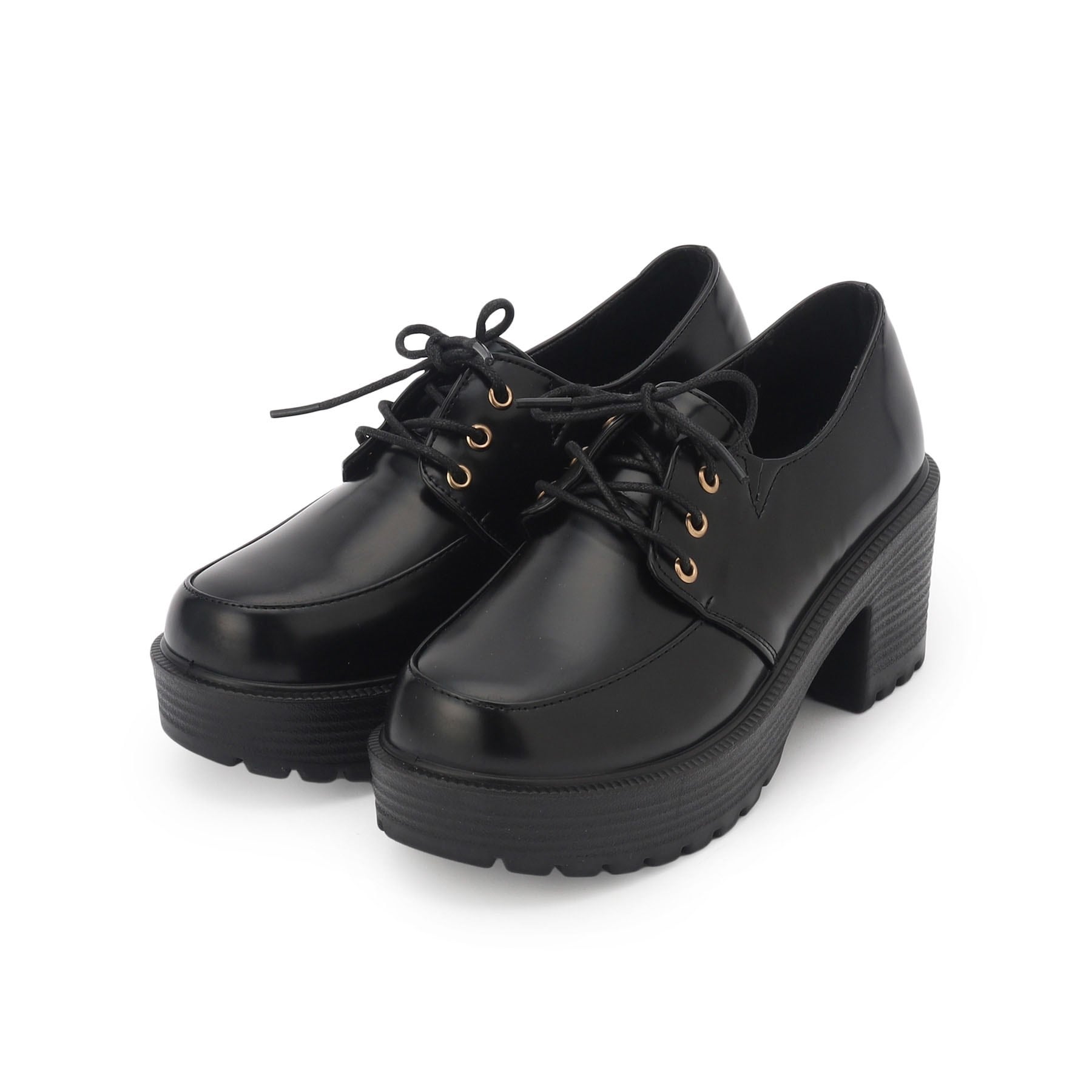 CS T&P Thick-soled Lace-up Pumps