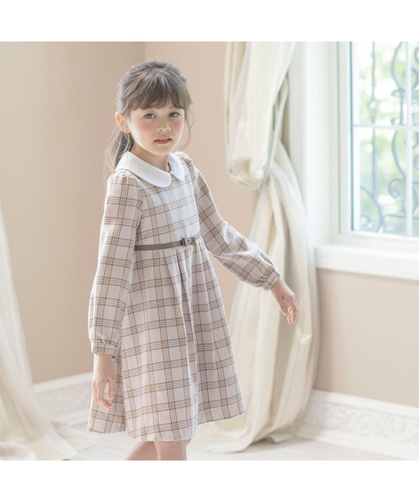 Catherine Cottage White Collar Check Pattern Occasion Dress
