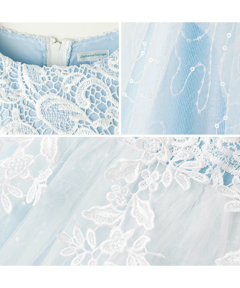 Catherine Cottage Dress with Chemical Lace and Sequin Tulle