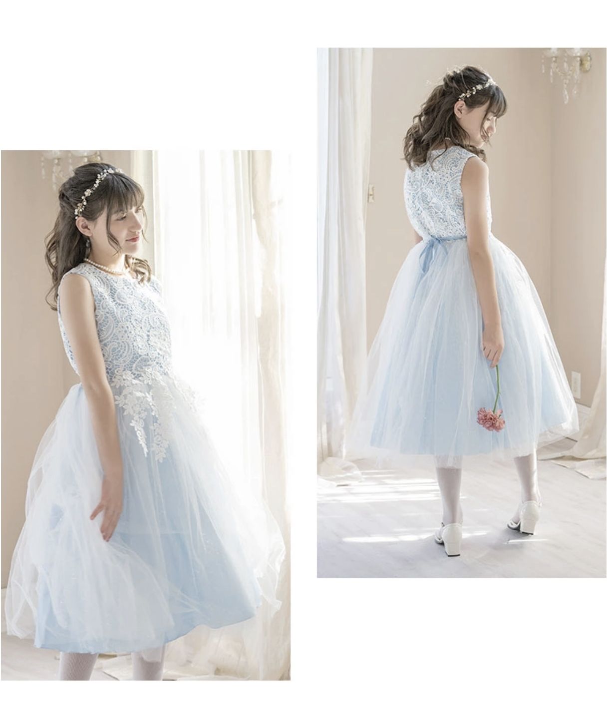 Catherine Cottage Dress with Chemical Lace and Sequin Tulle