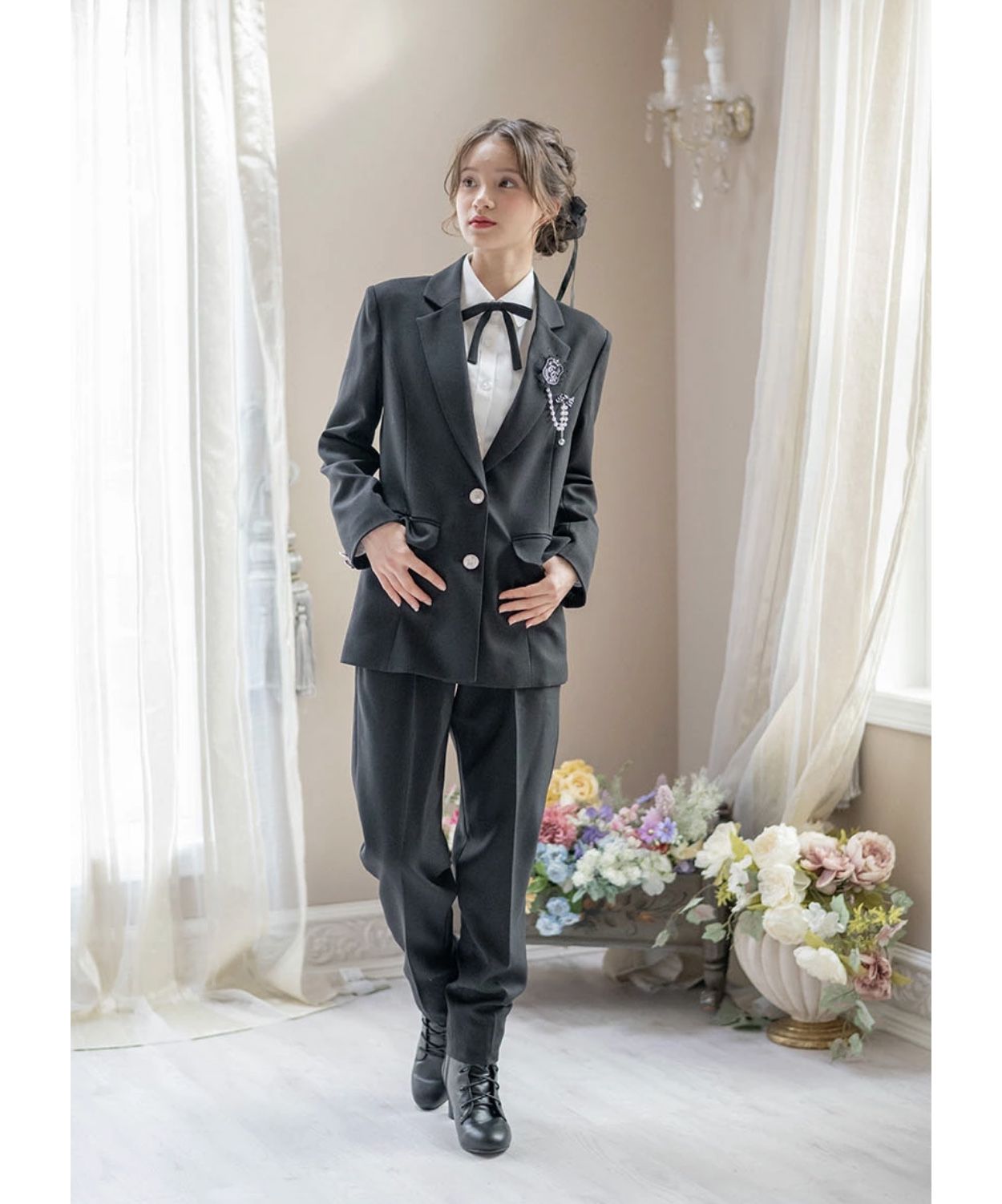 キャサリンコテージ Catherine Cottage ハンサムブラックロングパンツスーツセット