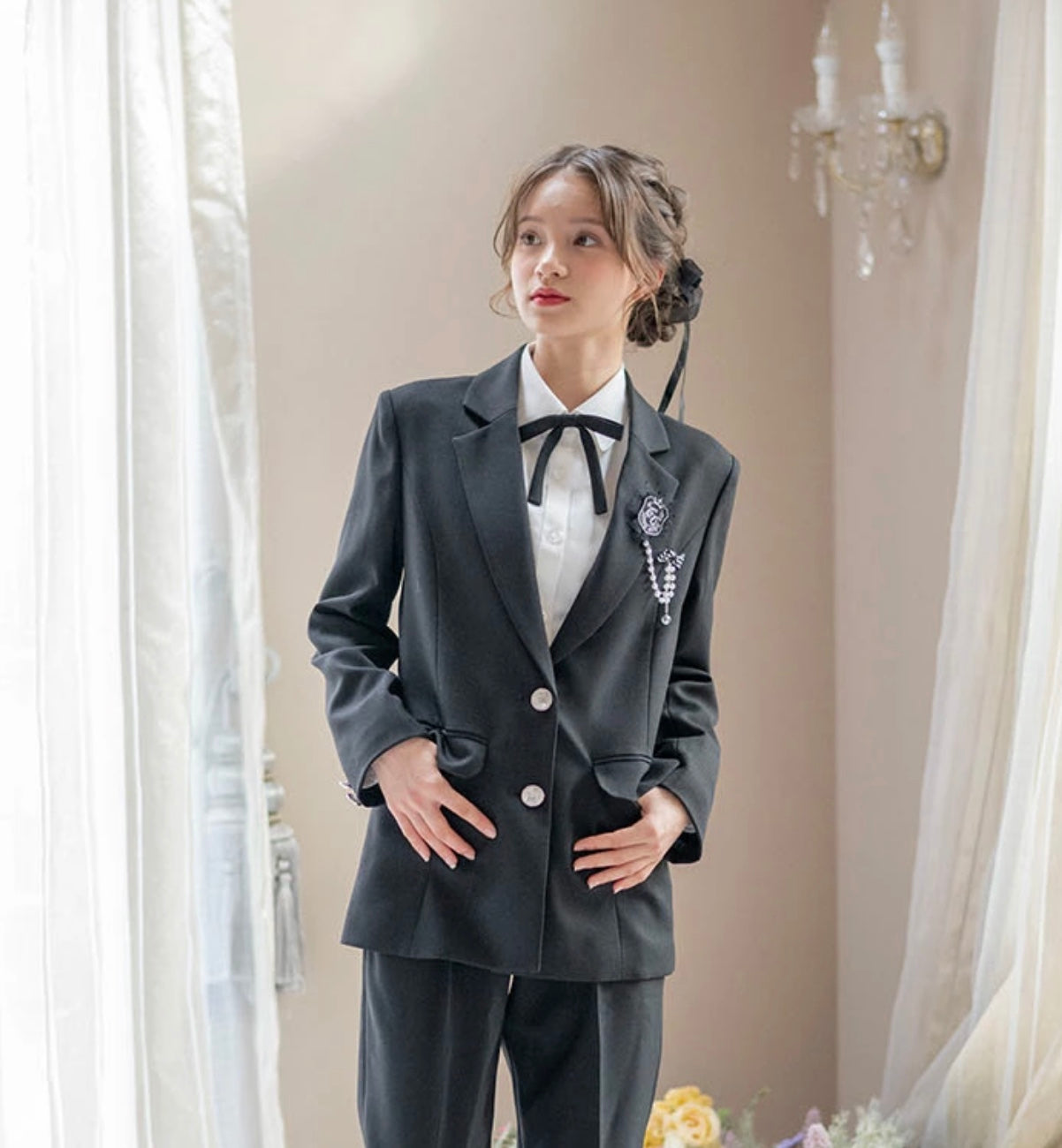 キャサリンコテージ Catherine Cottage ハンサムブラックロングパンツスーツセット